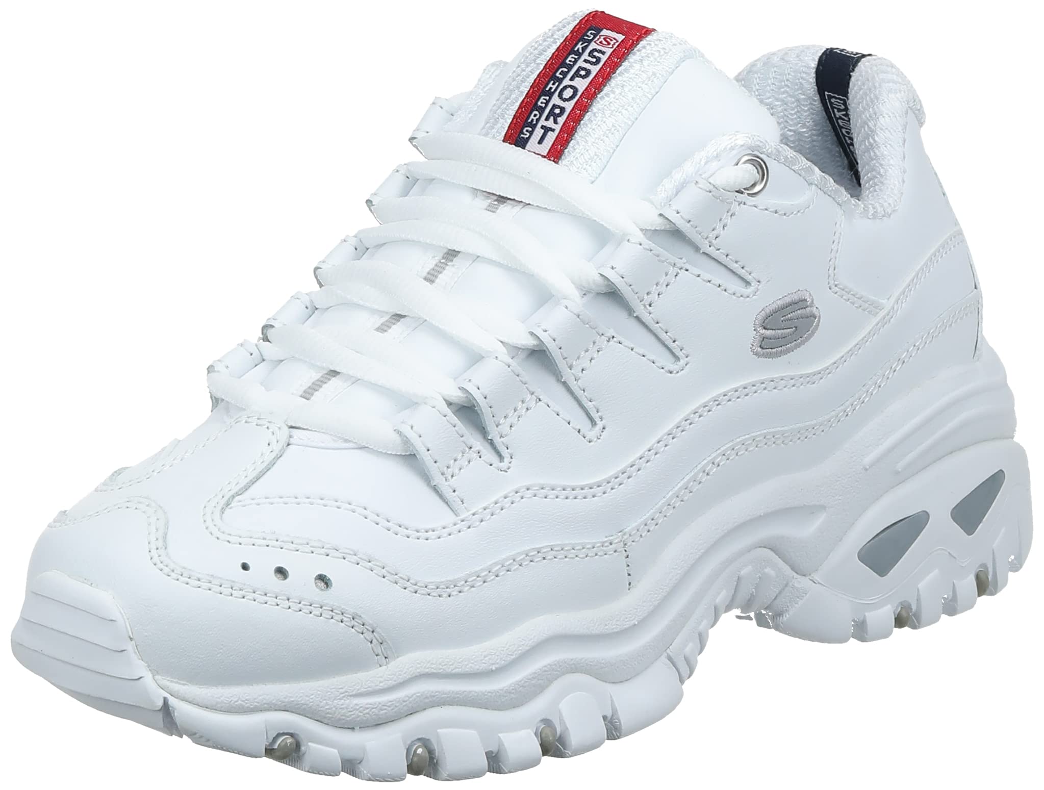 Skechers Women's Energy Sneaker - Lightweight Walking Shoes for Women, Comfortable Athletic Shoes with Memory Foam, White/Multi Color, Size 7 Medium US - Perfect for Walking, Running, Gym & Casual Wear