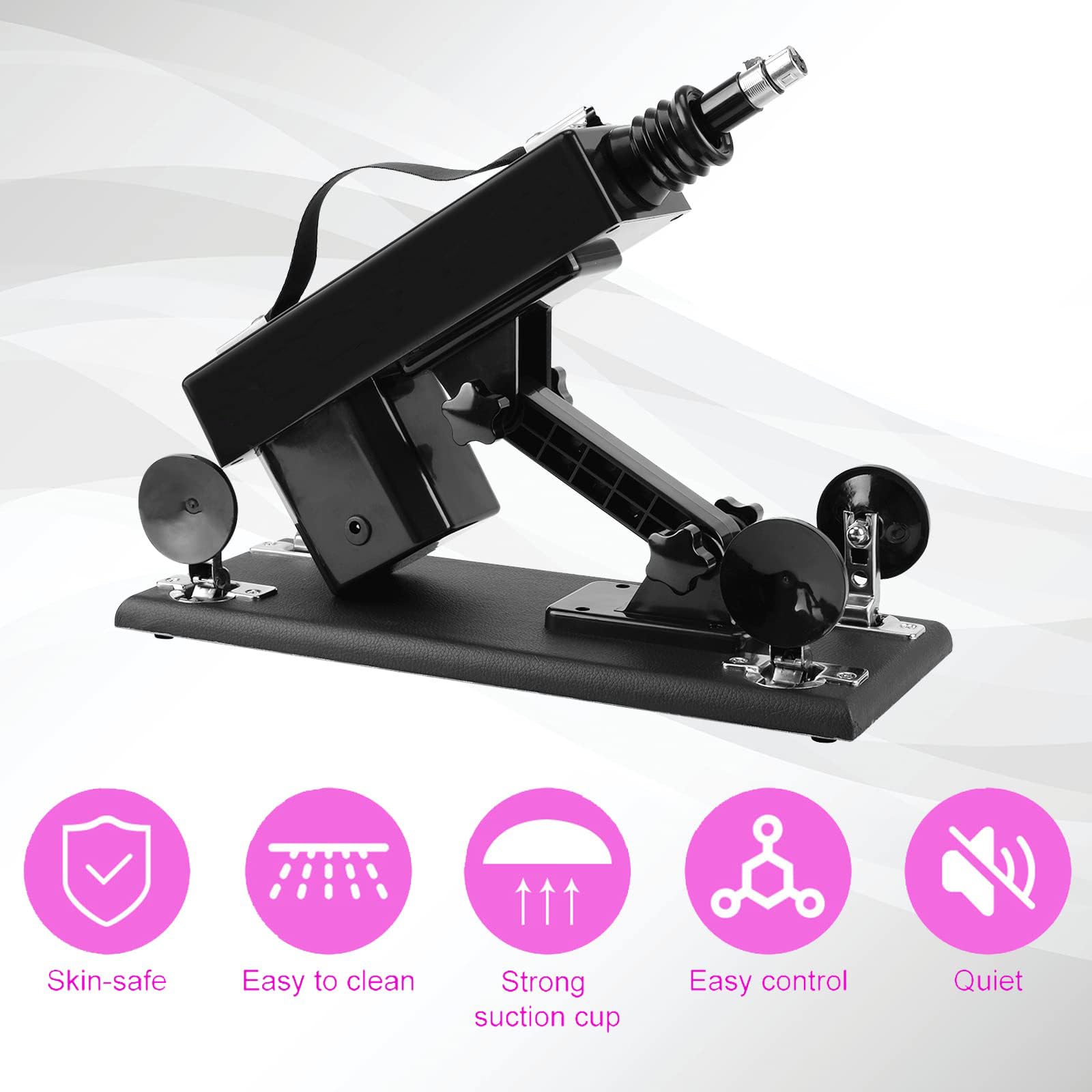 Premium Automatic Sex Machine with 3 XLR Connectors - Adjustable Thrusting Dildo for Adults - 8 Interchangeable Attachments for Couples & Solo Play - Powerful Adult Toy for Bedroom & BDSM Scenes