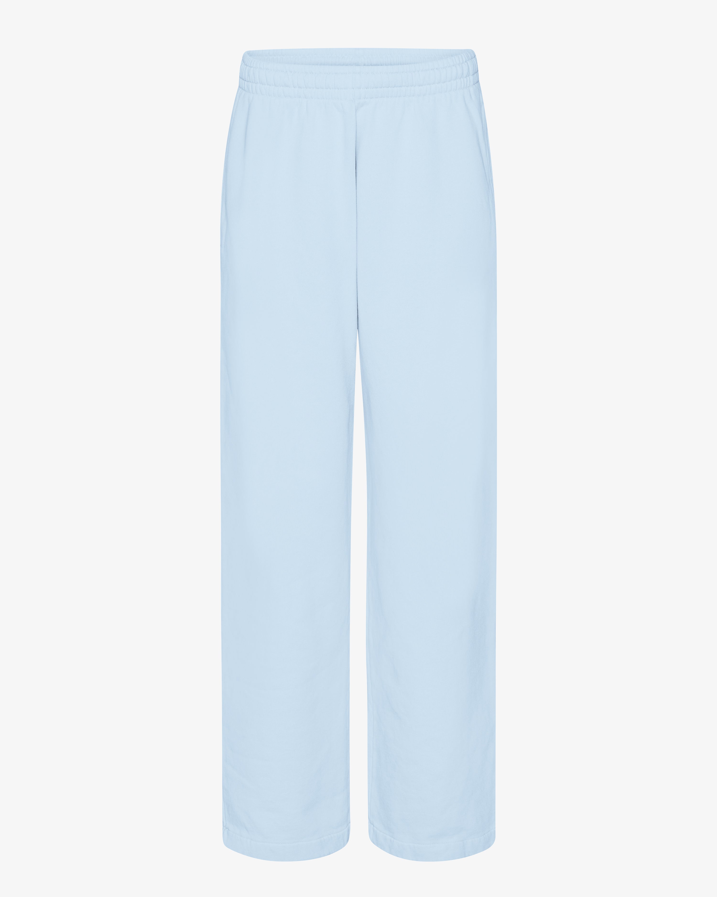 Organic Straight Leg Sweatpants for Women - Soft Polar Blue Lounge Pants - Perfect for Yoga, Running & Home Relaxation