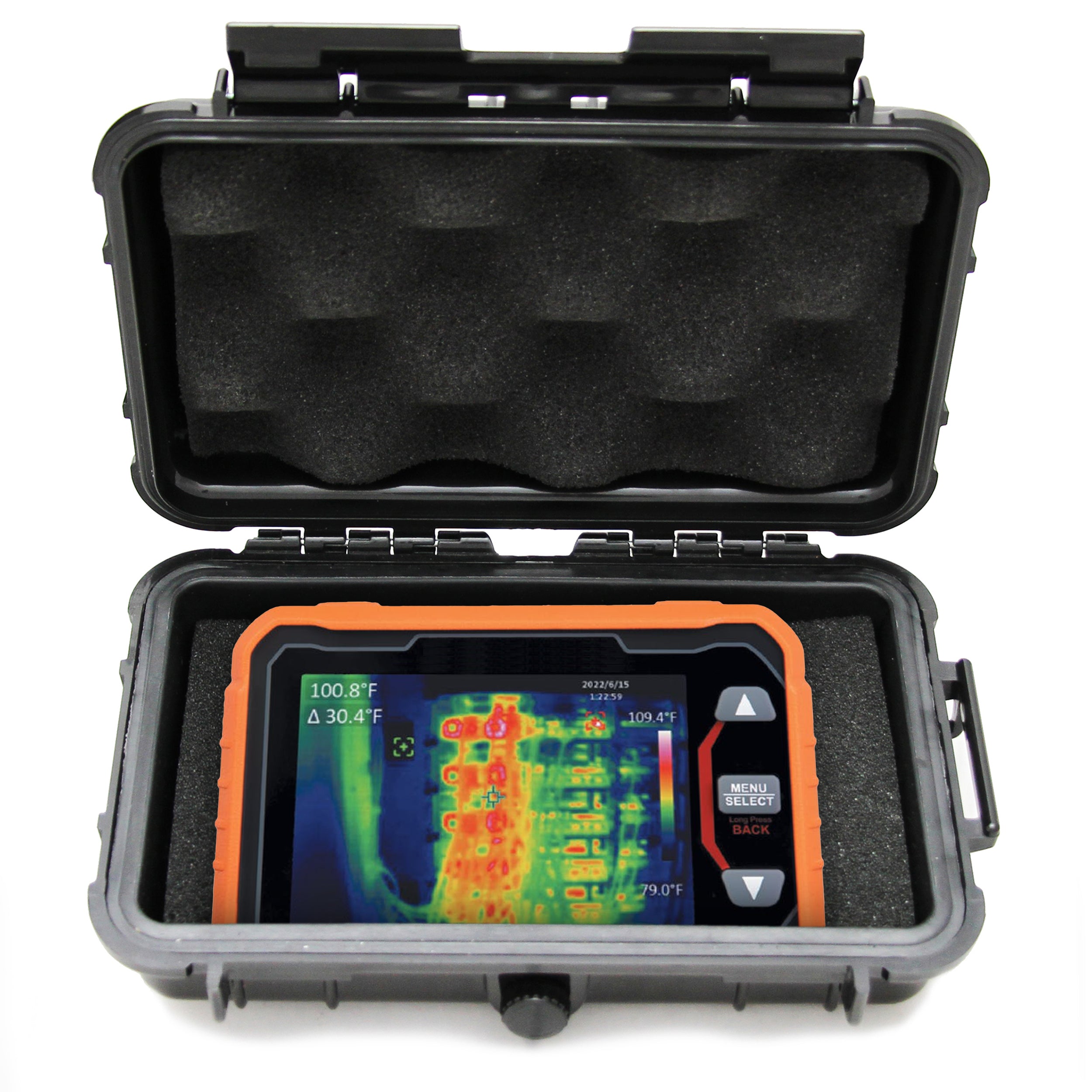 CASEMATIX Hard Protective Case for Klein Tools TI290 & TI250 Rechargeable Thermal Imaging Cameras - Durable Storage & Travel Carrying Case for Professional Electricians & HVAC Technicians