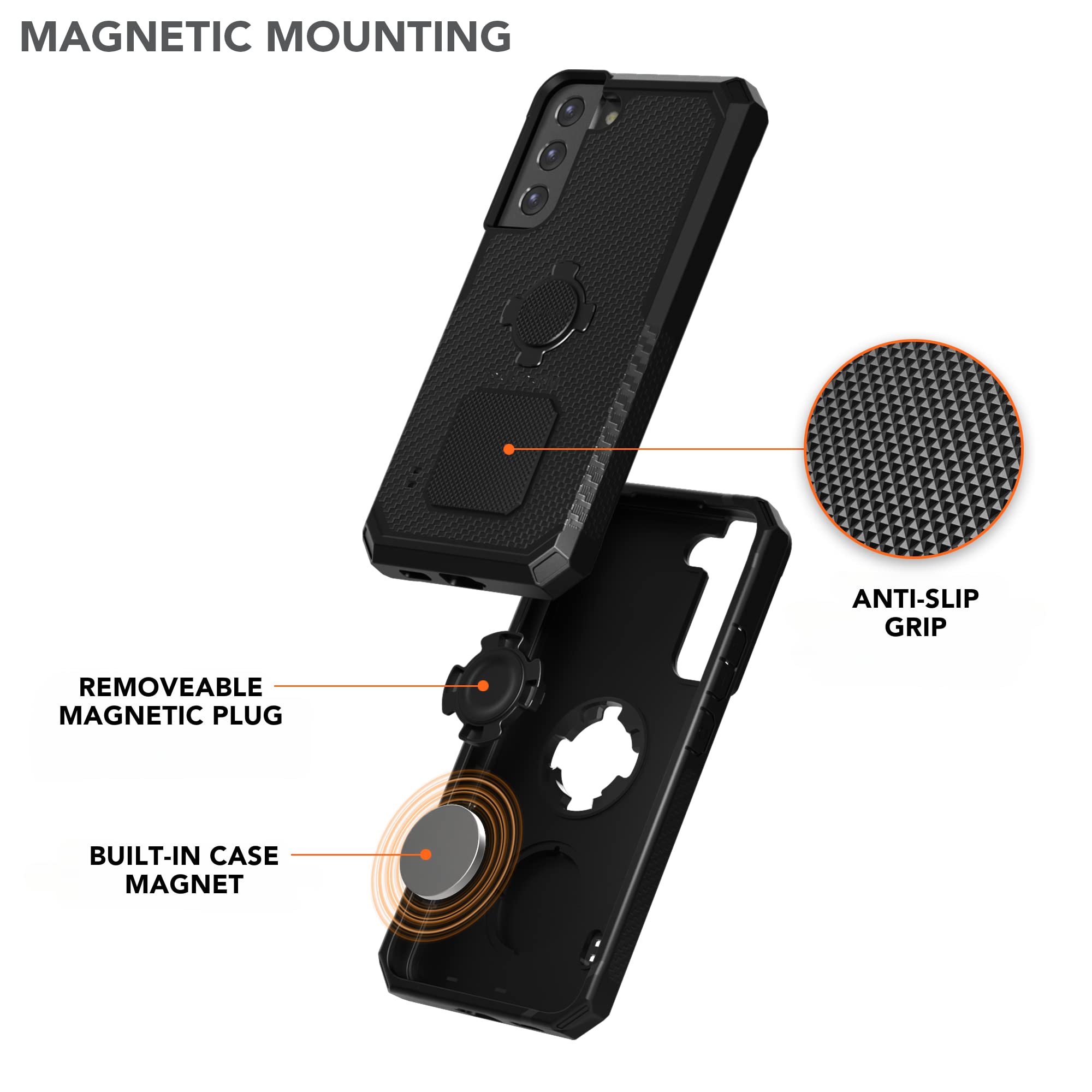 Rokform Galaxy S22 Plus 5G Rugged Case with Motorcycle Perch Phone Mount - Durable Protection & Secure Riding Solution for Adventure & Commuting