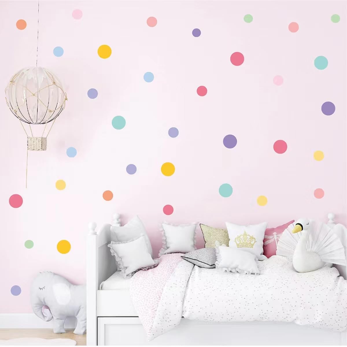 Colorful Polka Dots Wall Stickers for Kids - 130 Pieces Mixed Size Nursery Wall Decals, Classroom & Bedroom Decor, DIY Wallpaper for Boys Girls Room (10 Sheets) - Perfect for Playrooms, Daycares & Kids' Party Decorations