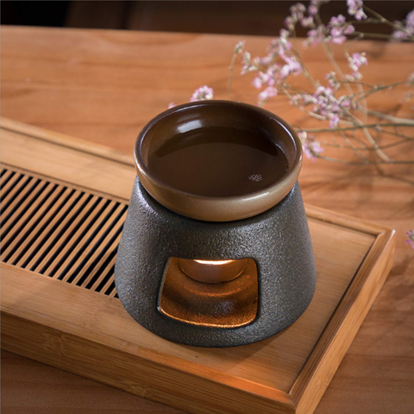 Ceramic Essential Oil Burner & Wax Warmer with Tealight Holder - Aromatherapy Diffuser for Home, Spa, Yoga, Meditation & Relaxation | Perfect for Creating Calming Atmosphere in Bedroom, Bathroom or Office