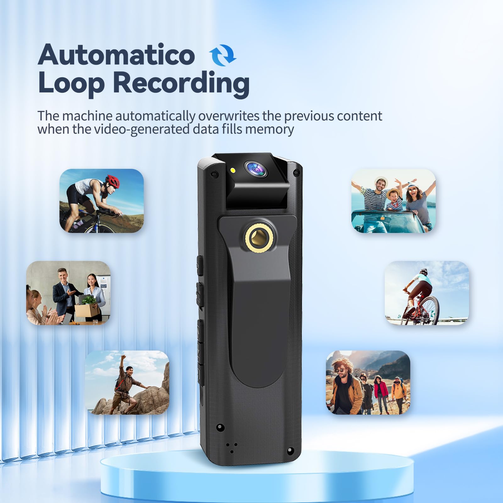 SYDYAM 1296P HD Mini Body Worn Camera - 32GB Memory, 7 Hours Recording, Night Vision & Motion Detection - Portable Wearable Camera for Security Guards, Office, Home Surveillance & Pet Monitoring