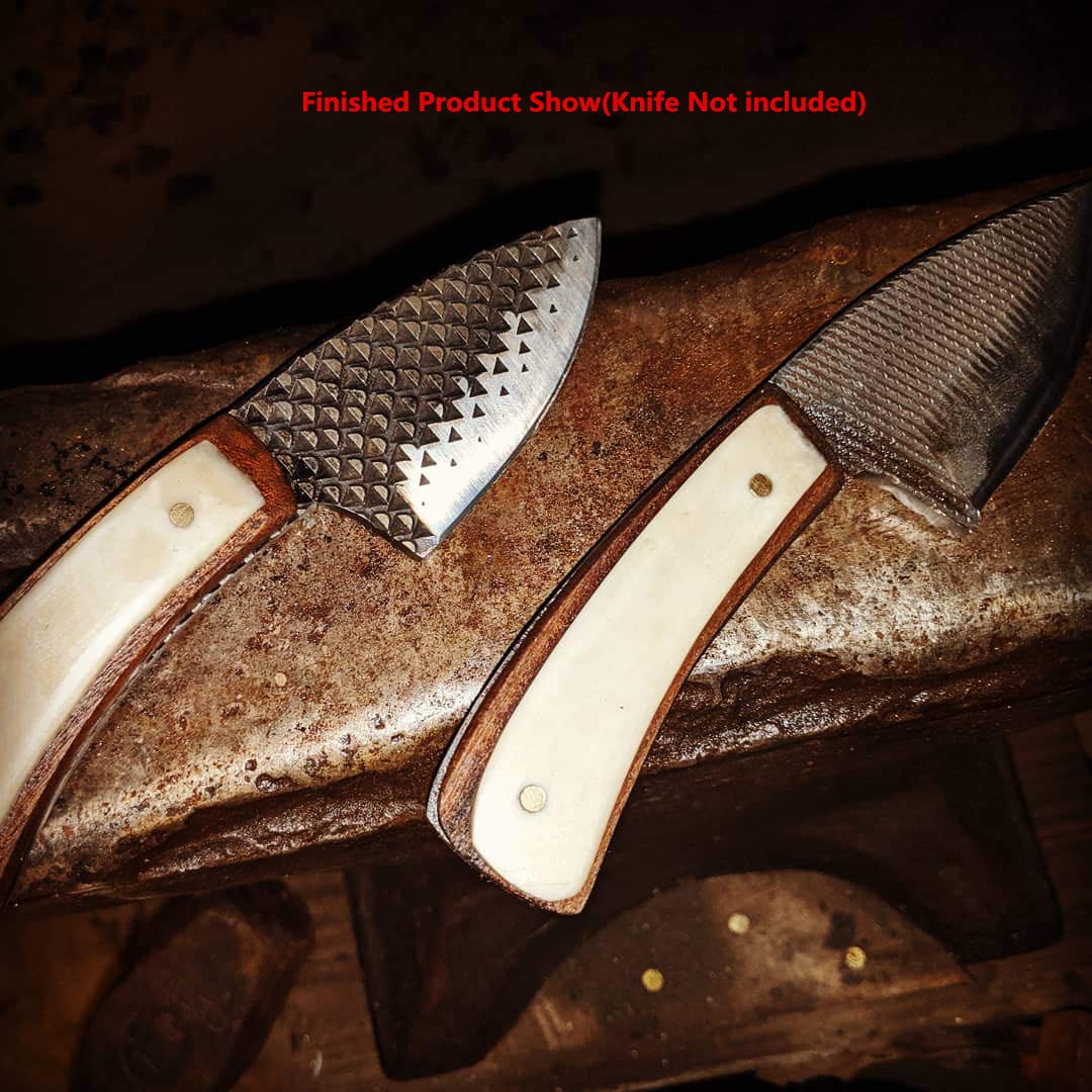 2-Piece Natural Bovine Bone Knife Handle Scales for DIY Knife Making - 3.74