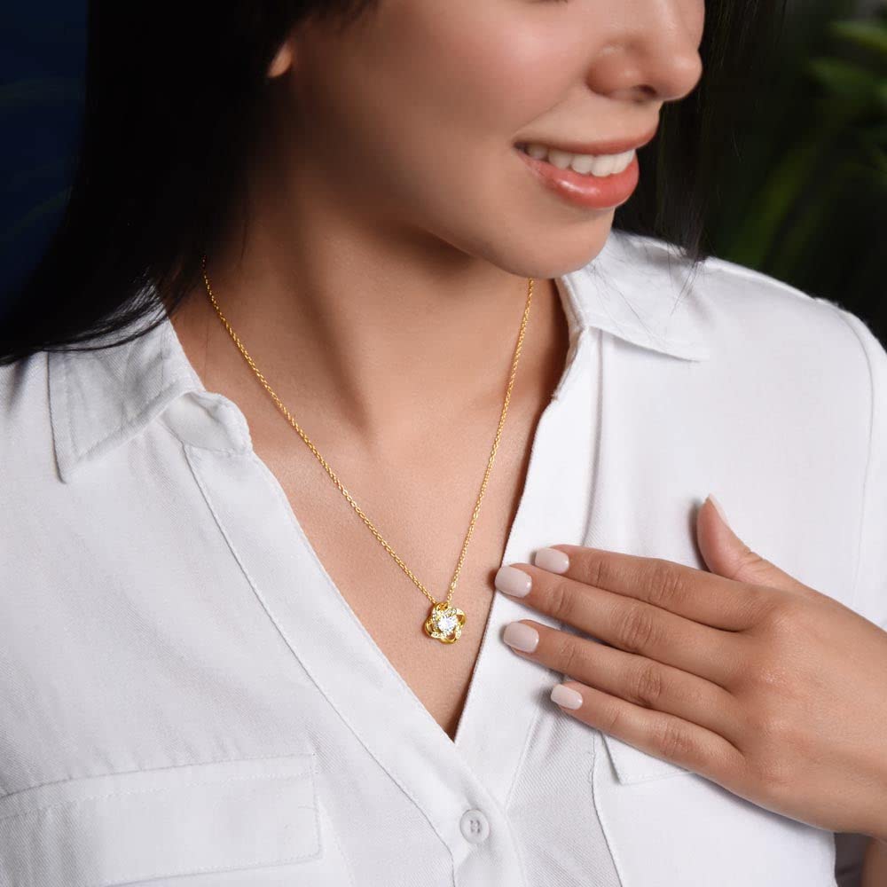 14K White Gold & 18K Yellow Gold Necklace for Granddaughter - Elegant Grandma Gift for Birthday, Wedding, Graduation & Back to School | Comes with Gift Box & Message Card | Perfect for Special Occasions & Heartfelt Moments
