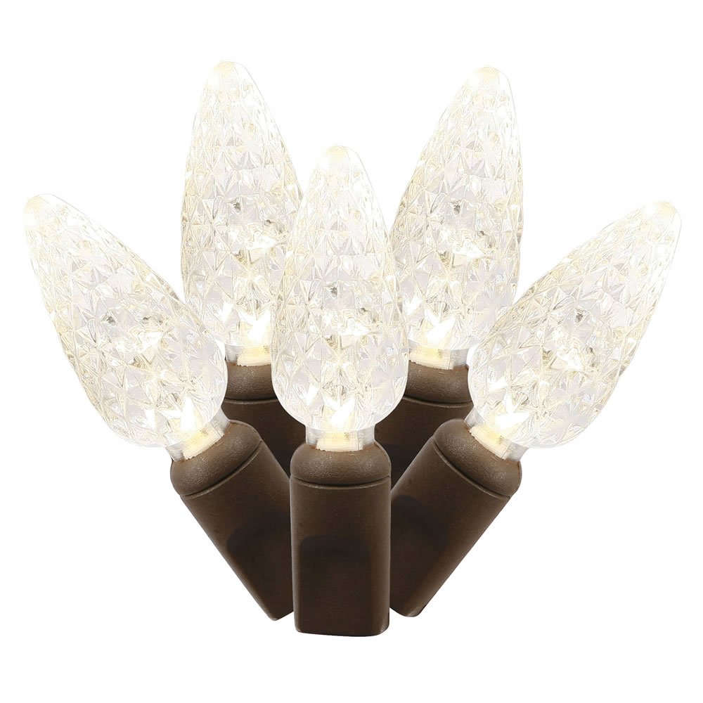Vickerman X4B8101 100 Light LED C6 String Lights - 34 Feet, Warm White Christmas Lights for Indoor & Outdoor Holiday Decorations - Perfect for Tree, Window, and Patio Decor