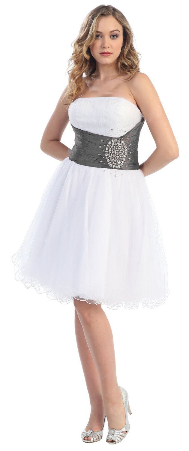 Fairytailes Strapless Cocktail Party Dress for Juniors - Elegant Prom Gown #2611 | Perfect for Homecoming, Formal Dances & Special Occasions