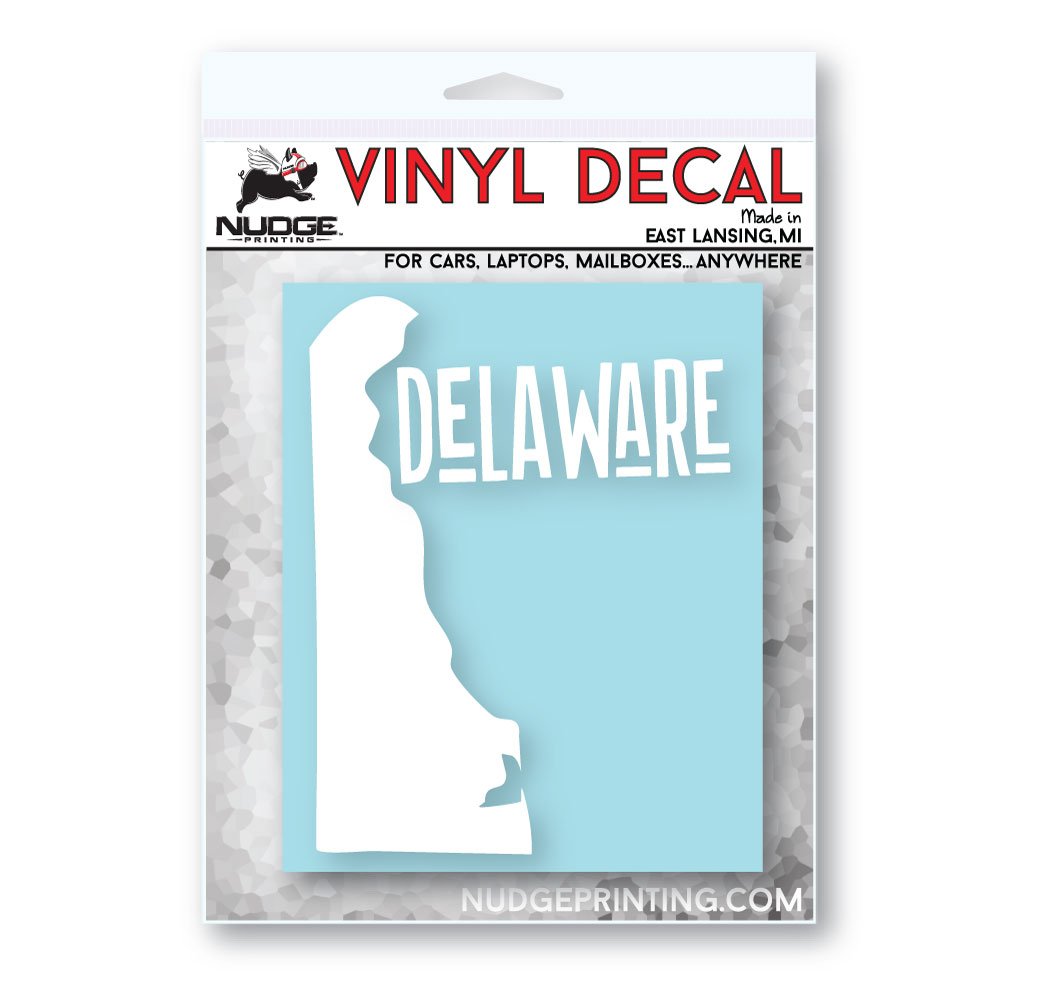 Delaware State Car Decals - Premium USA Vinyl Stickers for Cars, Trucks & Windows - Perfect for Road Trips, State Pride & Personalization