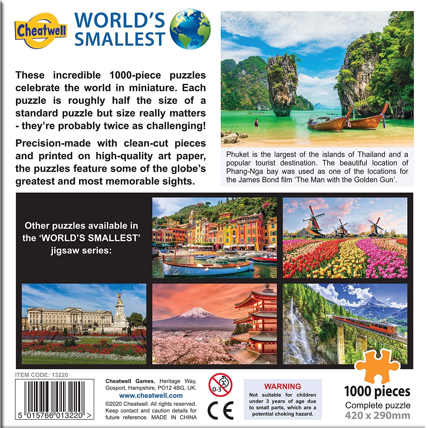 1000-Piece Mini Jigsaw Puzzle - Cheatwell Games for Travel & Gifts