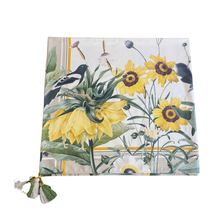 Premium Bird Print Tablecloth 138x60 Inches - Waterproof & Stain-Resistant - Perfect for Outdoor Picnics, Dining Tables, and Party Decorations