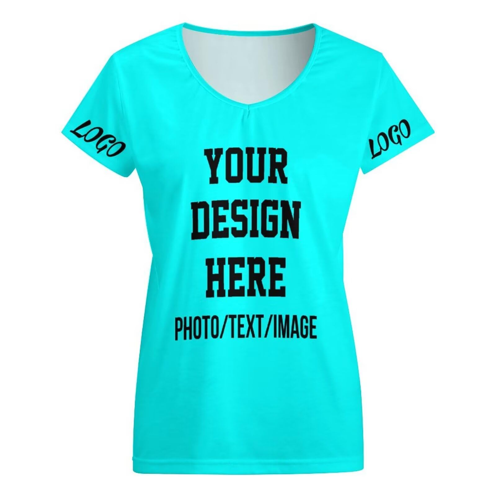 Custom Printed T-Shirts for Women - Personalized Photo/Text/Logo Tees - Unique Custom Gifts for Birthdays, Parties & Events (4-Sided Printing) - Perfect for Family Reunions, Bachelorette Parties & Corporate Events