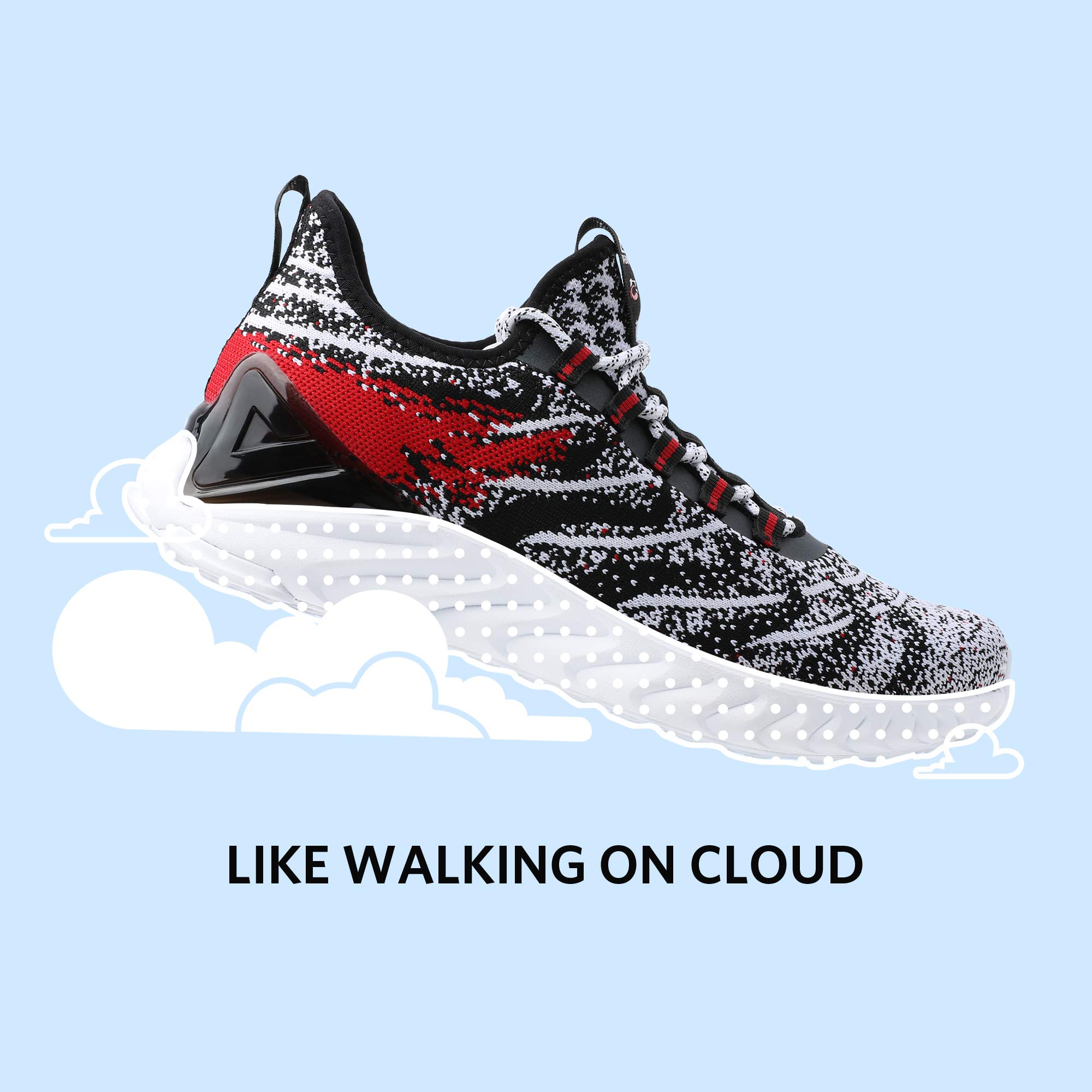 PEAK Men's Comfortable Running Shoes - Taichi King Adaptive Smart Cushioning Supportive Training Sneakers for Walking, Tennis, Fitness, Gym Workouts - Perfect for Jogging, Daily Exercise & Active Lifestyle