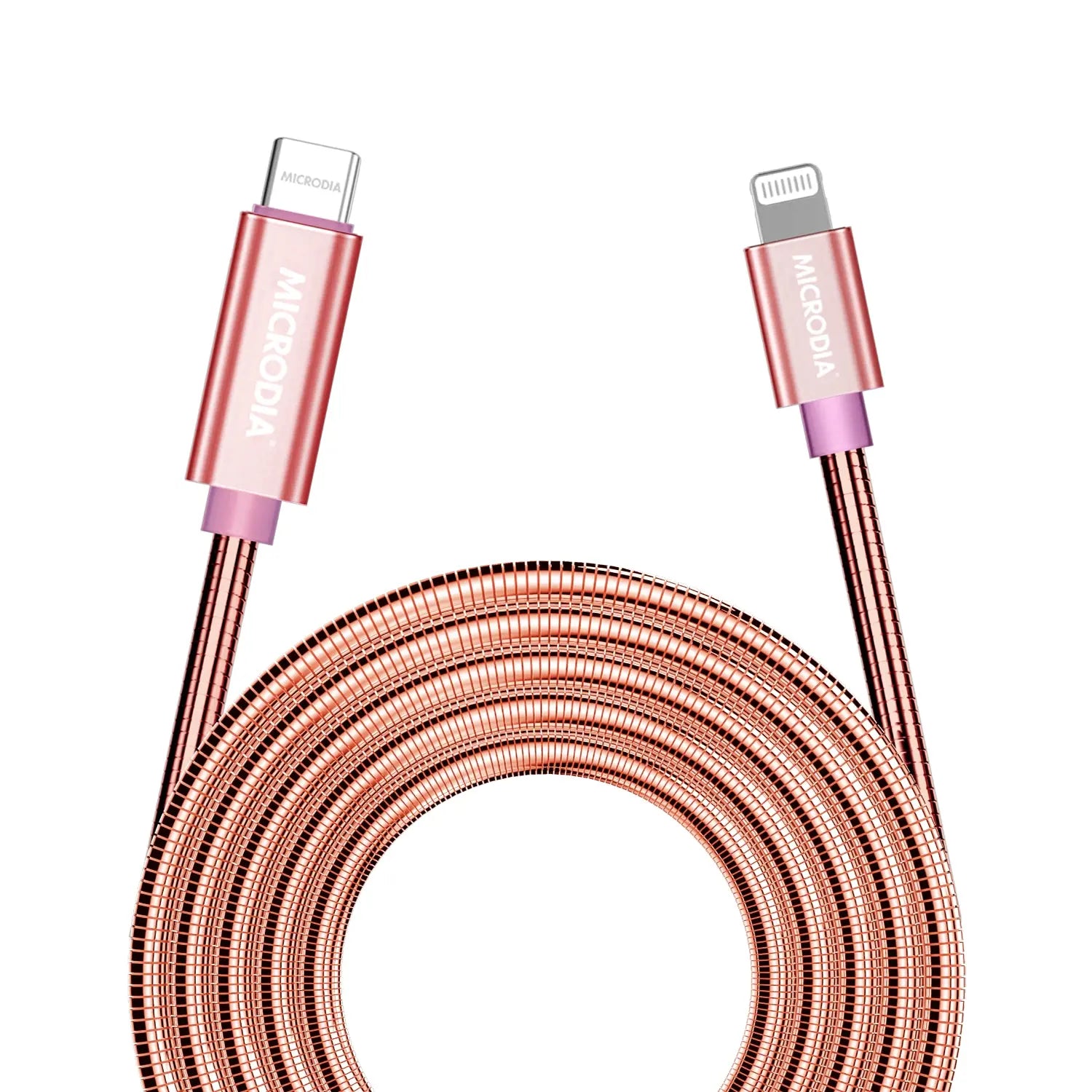 MICRODIA ExeCable™ Steel PD60W USB C to Lightning Fast Charging & Data Sync Cable - Compatible with iPhone 14/13/12/11/X/8 & iPad Pro/Air/Mini - Durable Nylon Braided for Home, Office & Travel Charging