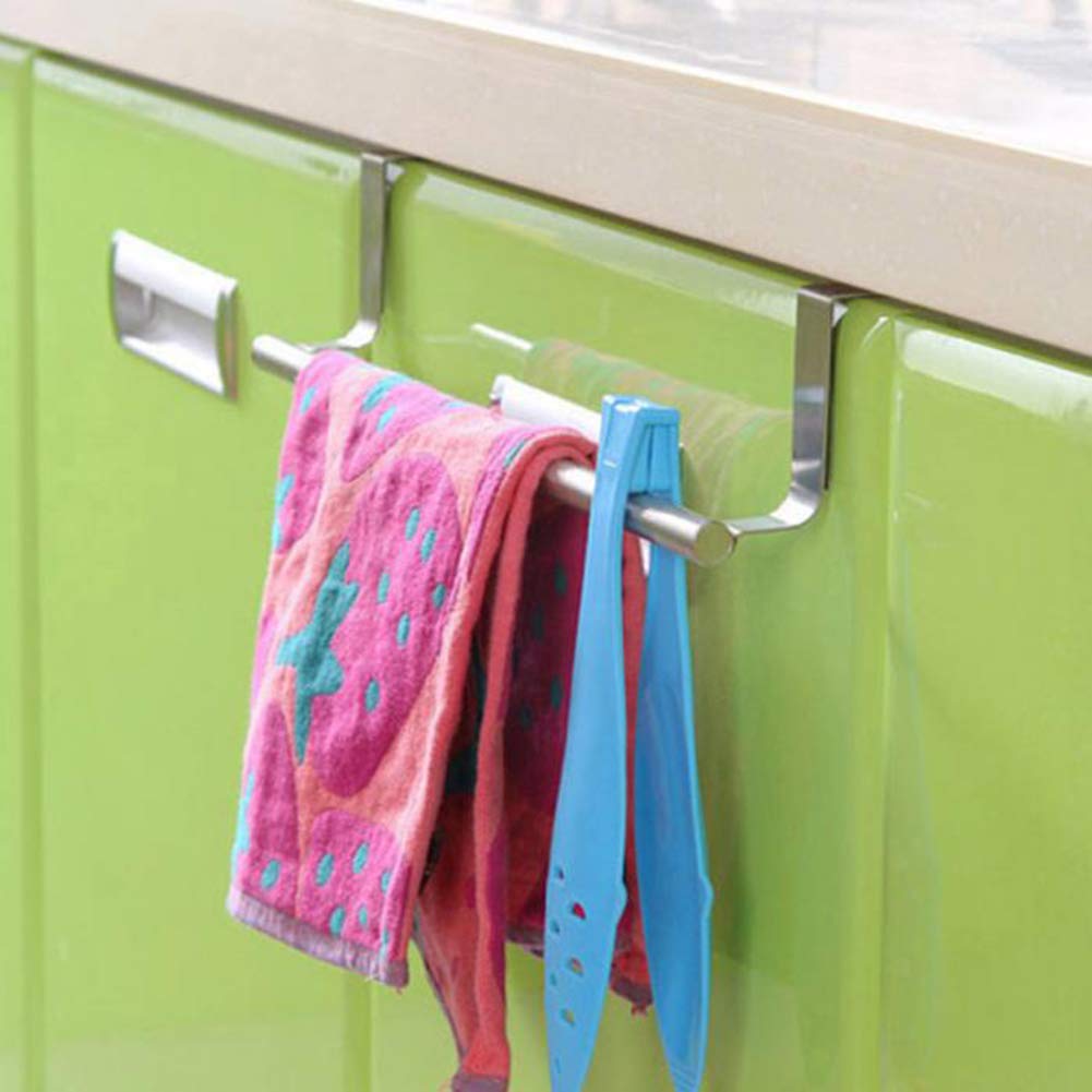 Stainless Steel Towel Bars with Hooks - 14
