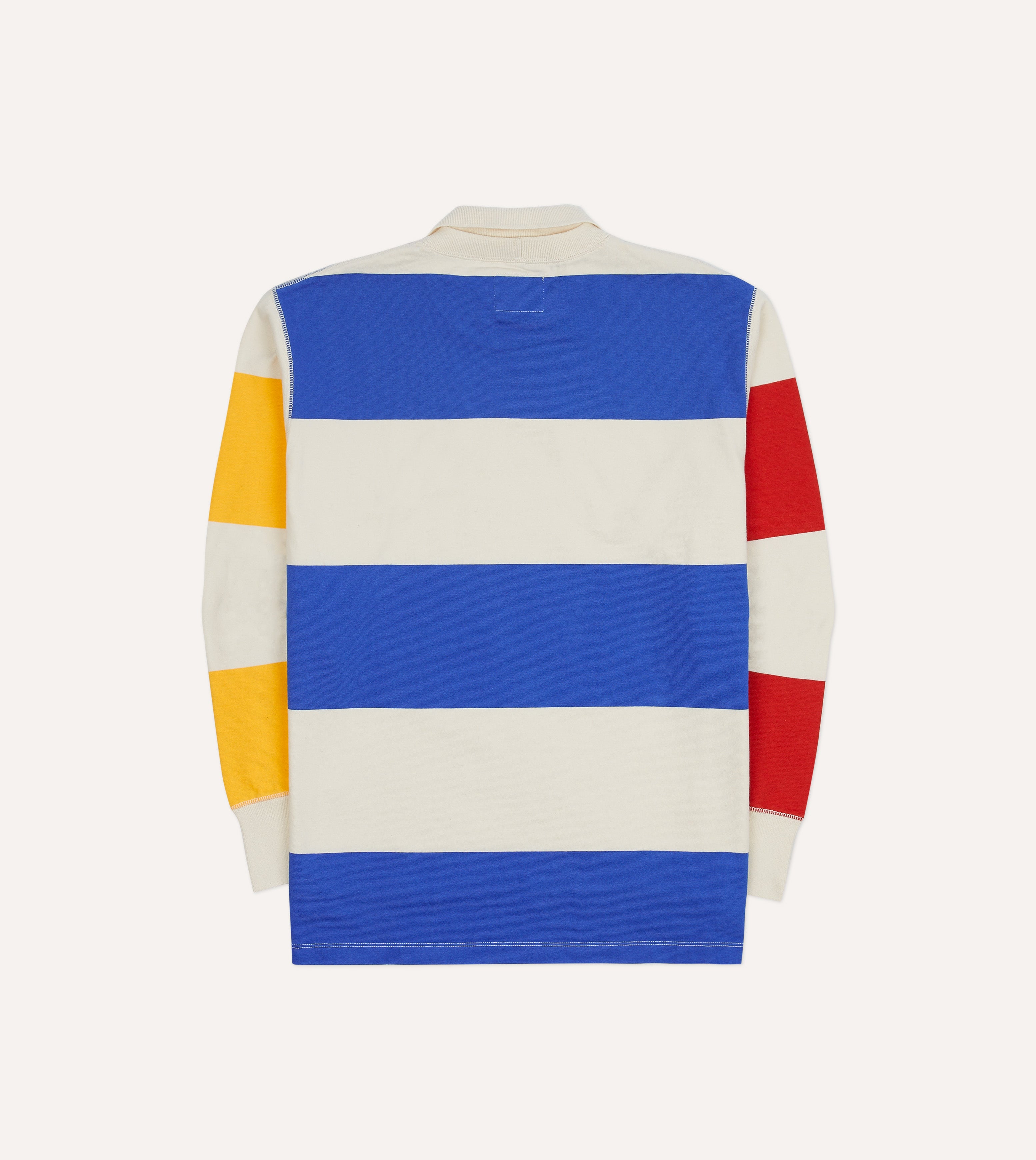 Primary Block Stripe Mock Collar Long Sleeve Jersey - Classic Casual Shirt for Men & Women | Perfect for Office, Date Night & Everyday Wear