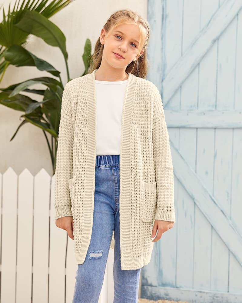 SySea Women's Batwing Long Sleeve Cardigan - Open Front Chunky Knit Sweater Coat with Pockets | Casual Fall Winter Layering Piece for Office, Date Night & Coffee Outings