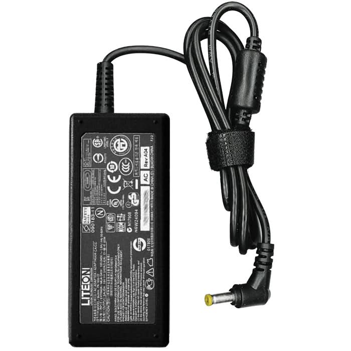 Acer 65W AC Power Adapter - Replacement Laptop Charger for Acer Laptops - Indoor Use - Black - Perfect for Home, Office, and Travel Charging
