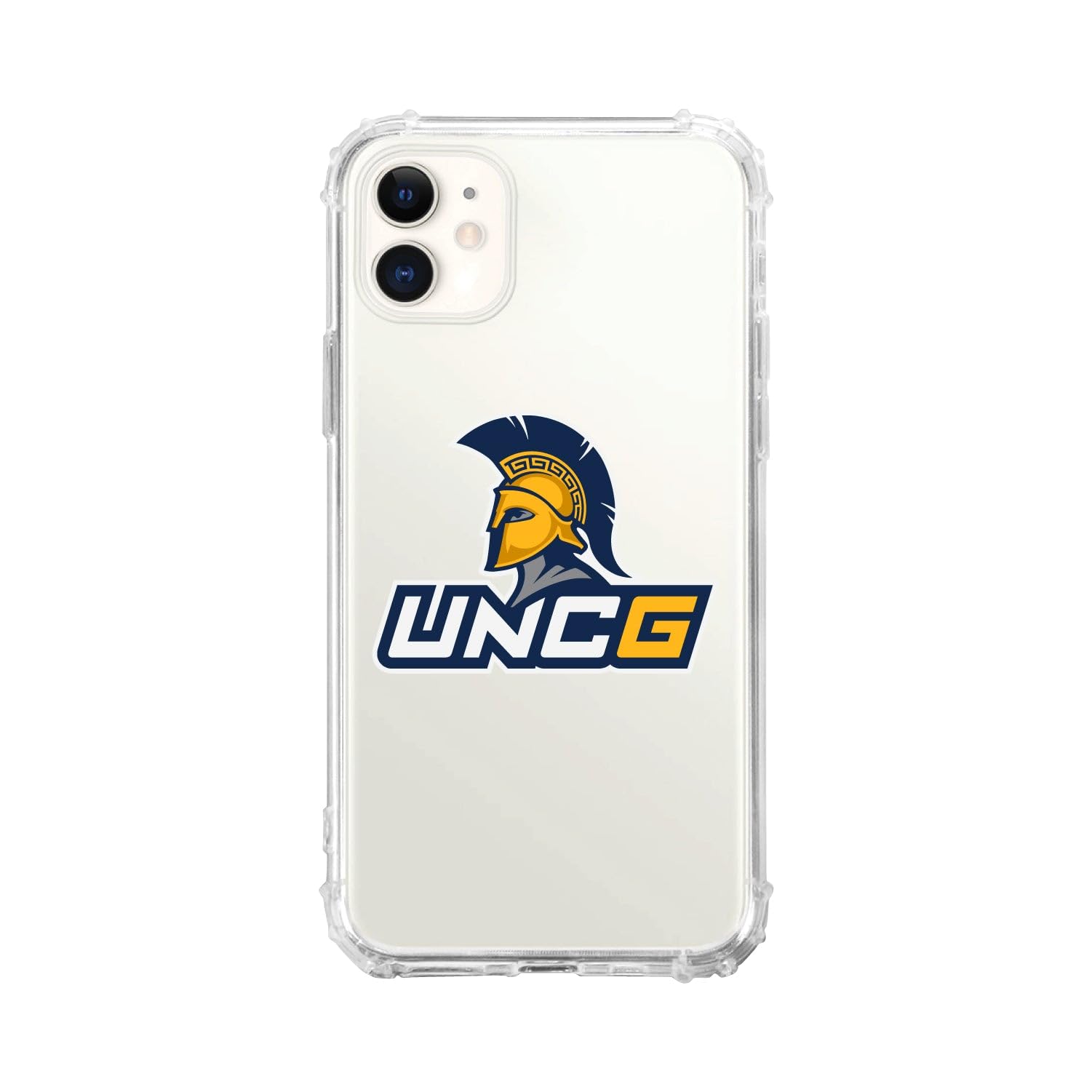 OTM Essentials Durable Phone Case for iPhone 12/12 Pro - UNC Greensboro Spartan Design, Shockproof Protection & Classic White Style | Perfect for College Students, Alumni & Everyday Use