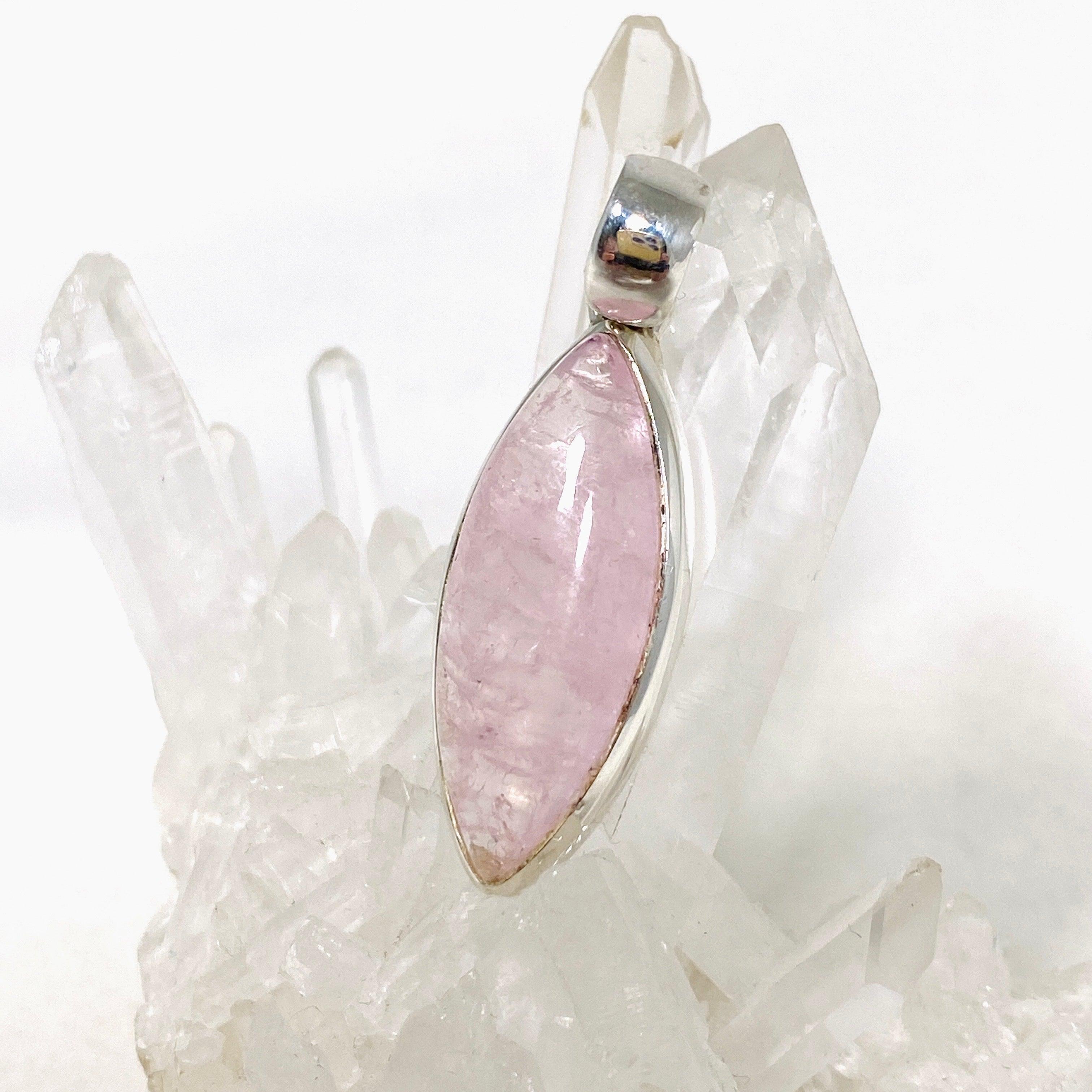 Morganite Marquise Pendant Necklace PPGJ690 - Elegant Rose Gold Jewelry for Women, Perfect for Weddings, Anniversaries & Special Occasions