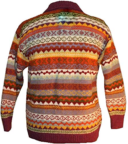 Hand Knitted 100% Soft Lambs Wool Cardigan Sweater from Nepal - Cozy Winter Wear for Women & Men, Perfect for Casual Outings & Home Relaxation