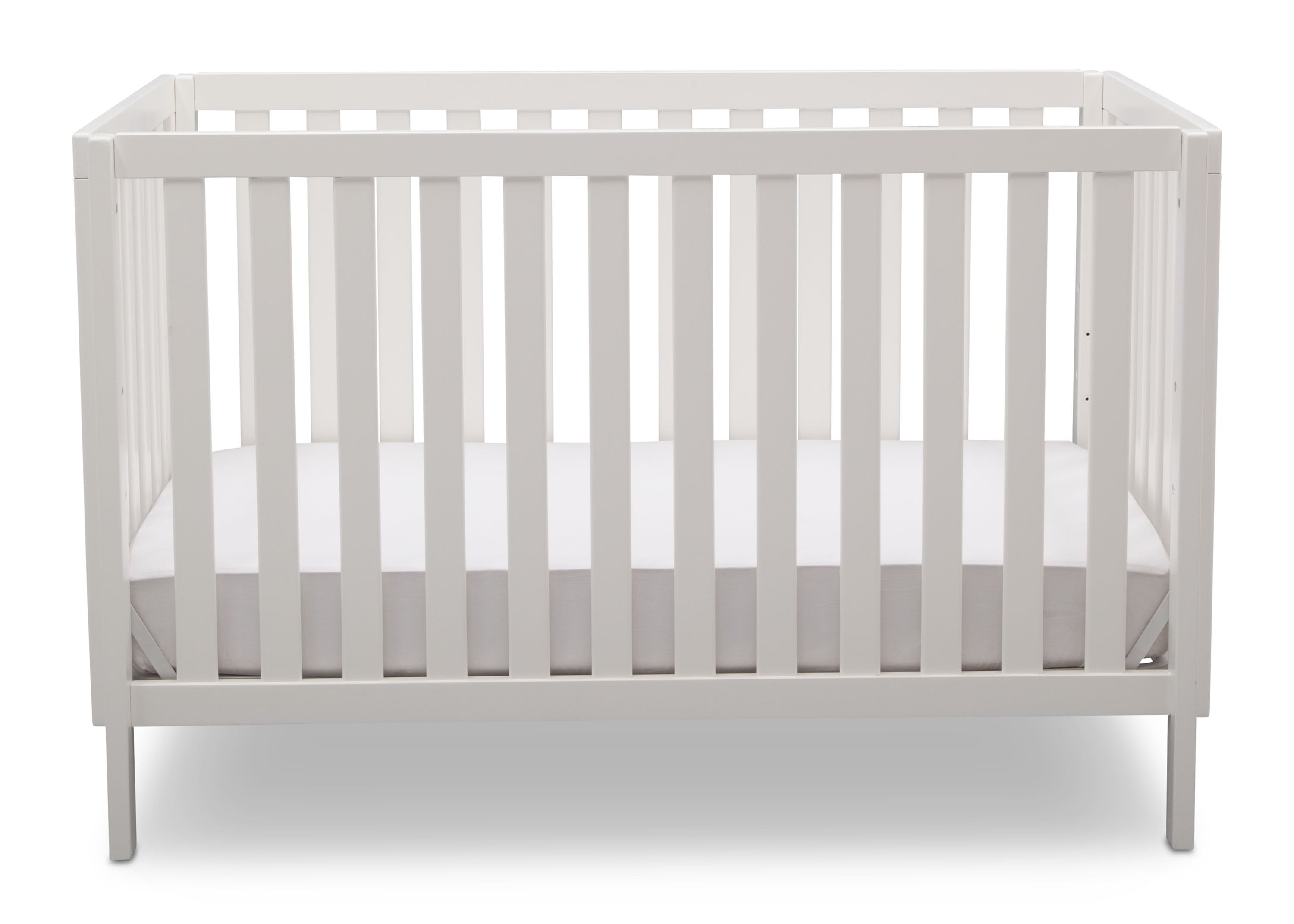 Milo 3-in-1 Convertible Baby Crib - White Wooden Nursery Bed with Toddler Rail & Daybed Conversion - Perfect for Newborns to Toddlers in Modern Nursery Rooms