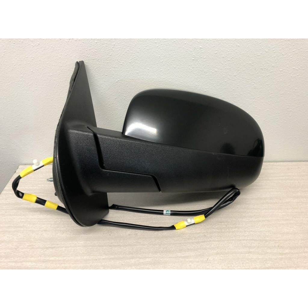 2007-2013 Chevy Silverado 2500/3500 HD Driver Side Power Heated Manual Folding Door Mirror Replacement - Painted/Textured Black with 2 Caps - Fits Part Numbers 20843177 & GM1320336 - Perfect for Winter Driving & Truck Upgrades