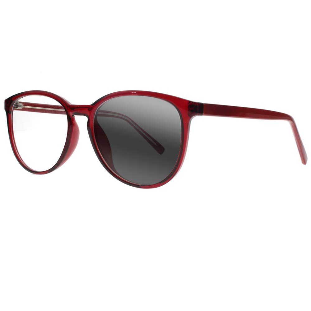Unisex Oversized Oval Frame Multifocal Progressive Transition Photochromic Reading Glasses - Blue Light Blocking & UV Protection for Indoor/Outdoor Use - Perfect for Reading, Driving, and Computer Work