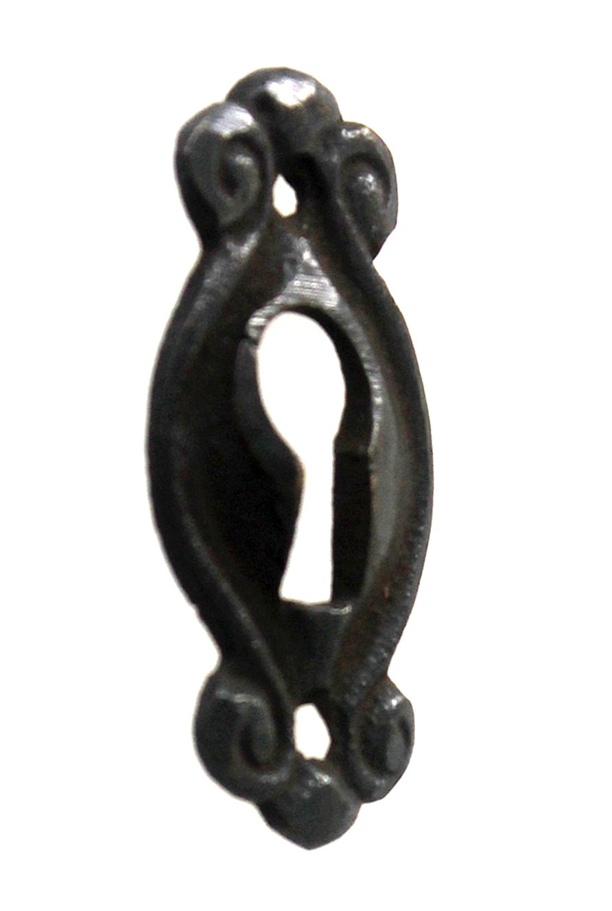 10-Pack Small Keyhole Escutcheon Covers - Iron Finish by Nesha - Perfect for Cabinet, Drawer & Furniture Hardware Protection and Decoration