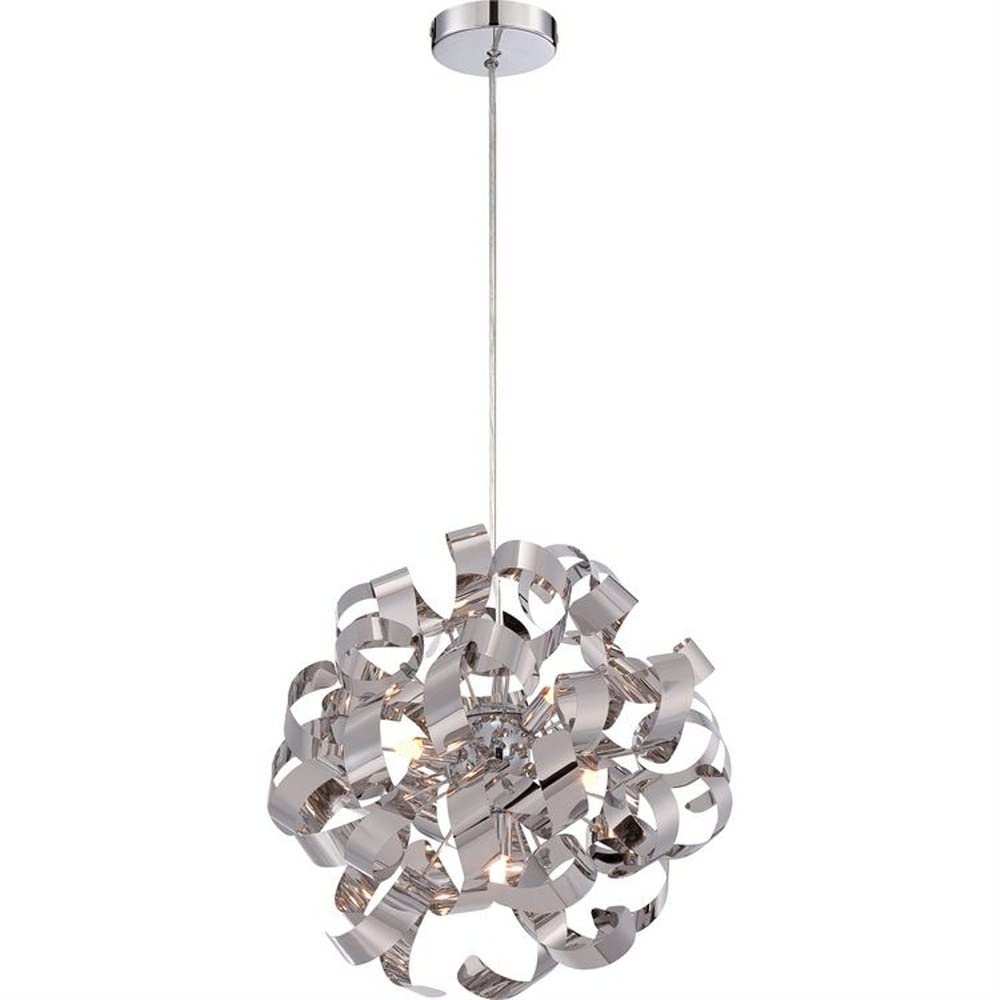5-Light Modern Pendant Lighting Fixture - Polished Chrome Finish - 71-Bel-1759943 - Perfect for Dining Room, Kitchen Island or Entryway Lighting
