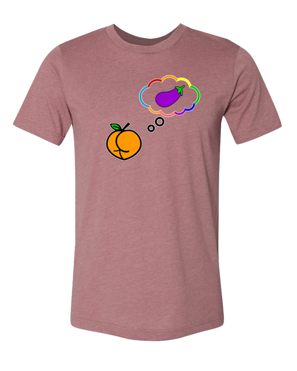 Funny LGBTQ Pride T-Shirt - Peach & Rainbow Design, Gay Pride Tee for Men & Women, Perfect Gift for LGBTQ Community - Wear to Pride Parades, Parties & Celebrations