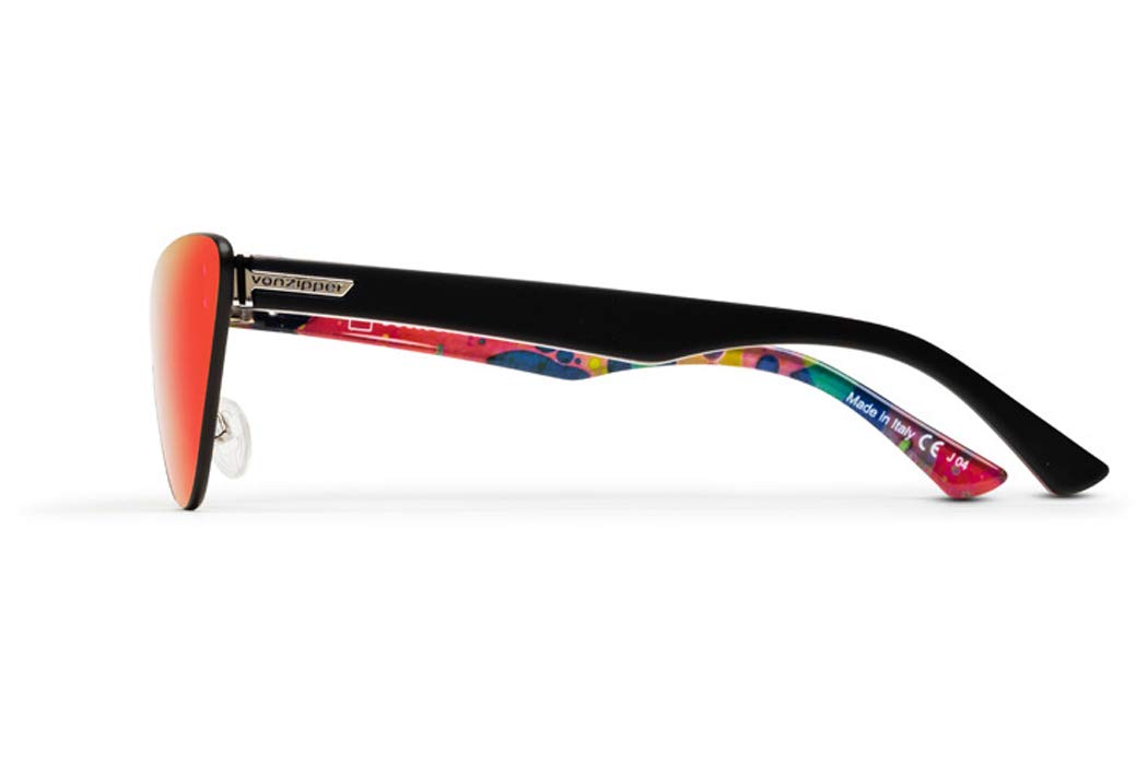 VonZipper Men's Alt - Ubiquity Sunglasses for Outdoor Sports & Driving, Black/Red Frame, UV Protection, Polarized Lenses, Lightweight & Durable for Hiking, Cycling, Beach & Everyday Wear
