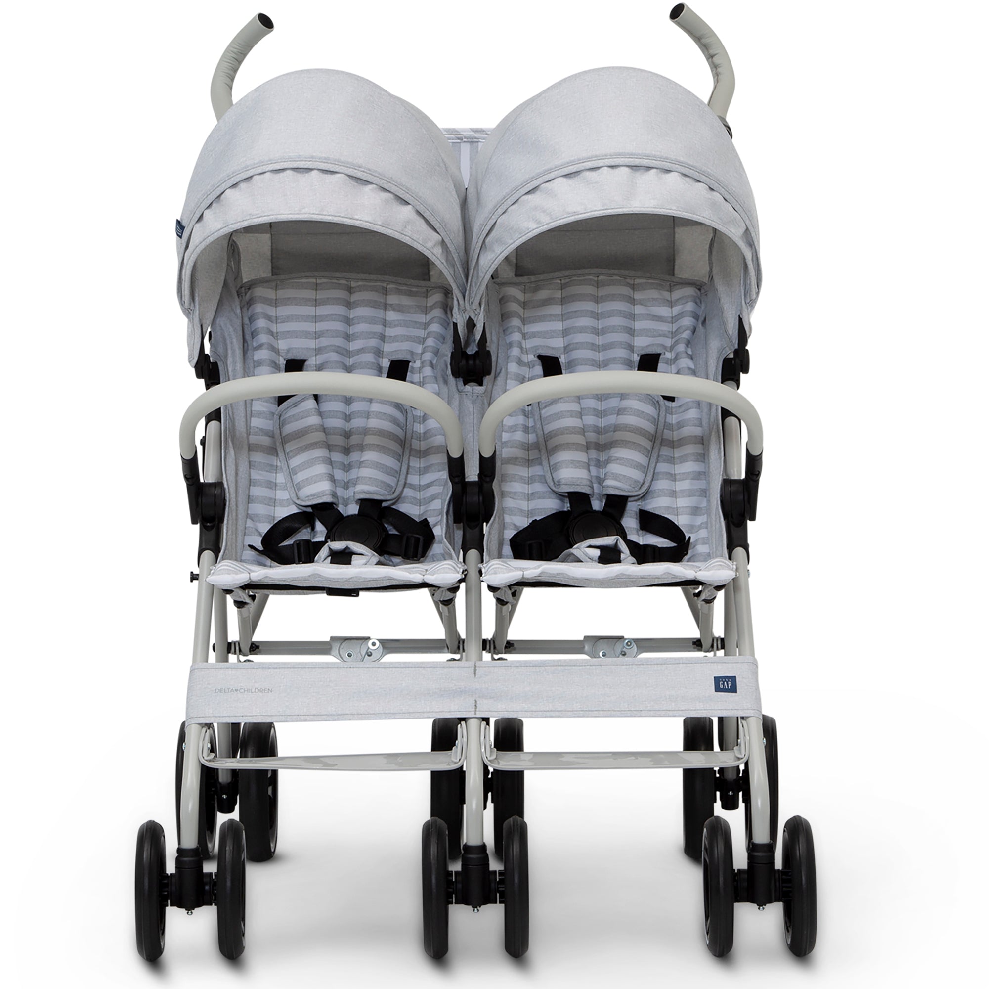 BabyGap Classic Side by Side Double Stroller - Lightweight Compact Twin Stroller for Toddlers & Infants - Perfect for Shopping, Travel & Outdoor Walks