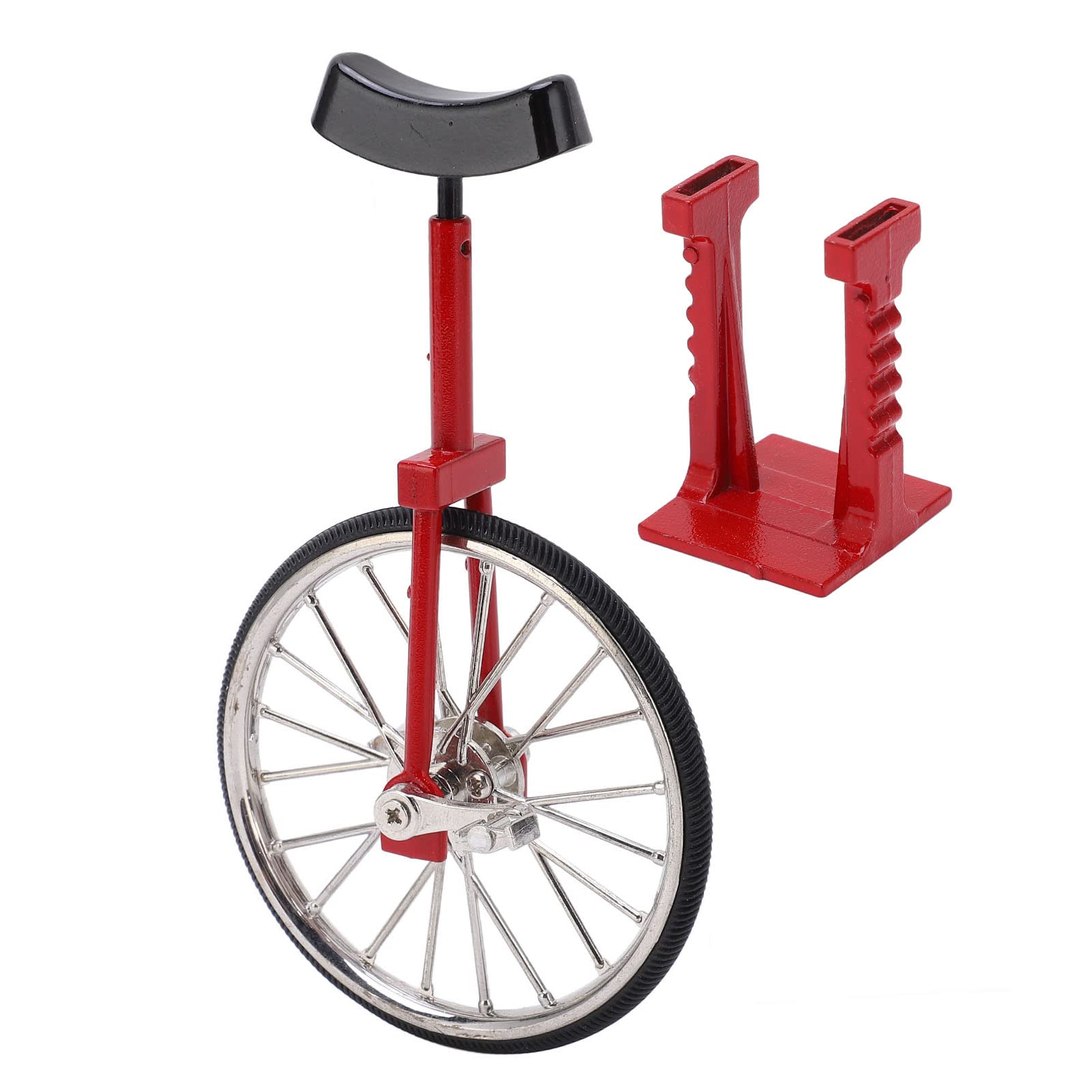 ZJchao Mini Finger Bikes Toys - DIY Unicycle Model Toy Set with Textured Red Finish for Bookcase Decoration, Desk Ornaments & Collectible Display | Perfect for Office Decor, Kids Play & Model Enthusiasts