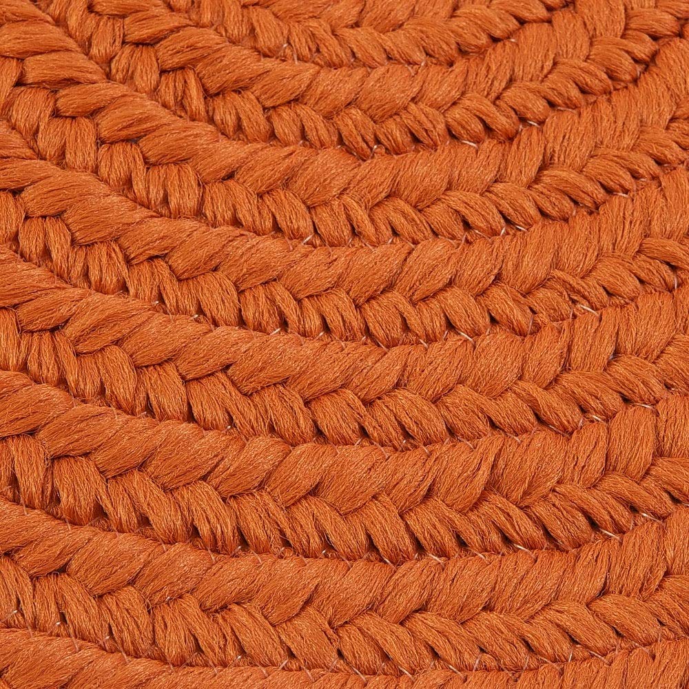 Handwoven 11' x 11' Round Braided Jute Rug - Reversible Indoor Outdoor Area Rug for Farmhouse, Living Room, Bedroom & Patio - Rustic Home Decor with Textured Orange Design - Perfect for Boho, Coastal & Traditional Style Homes