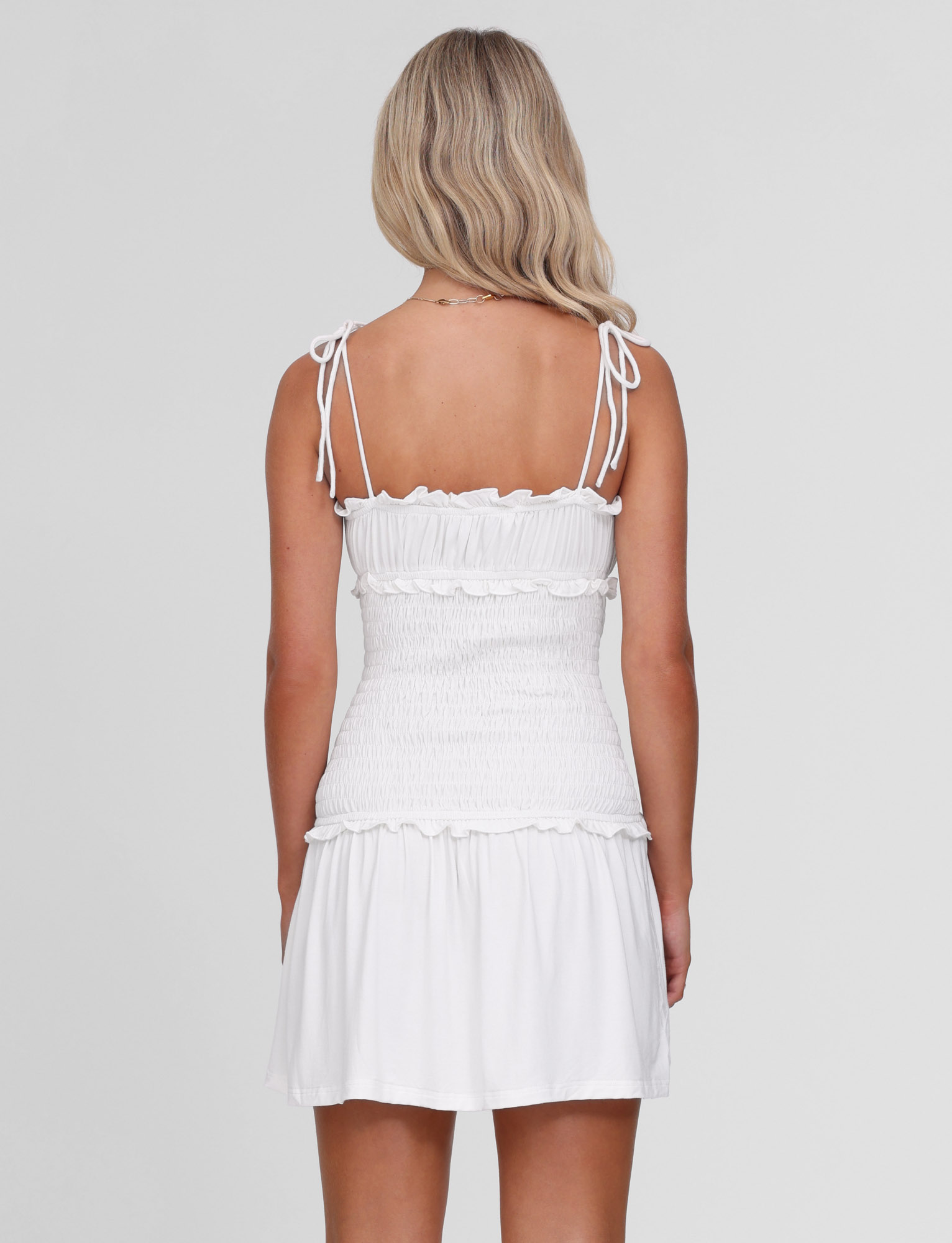 SAFIRA Mini Dress for Women - Elegant White Summer Dress for Casual Wear, Beach Outings & Date Nights