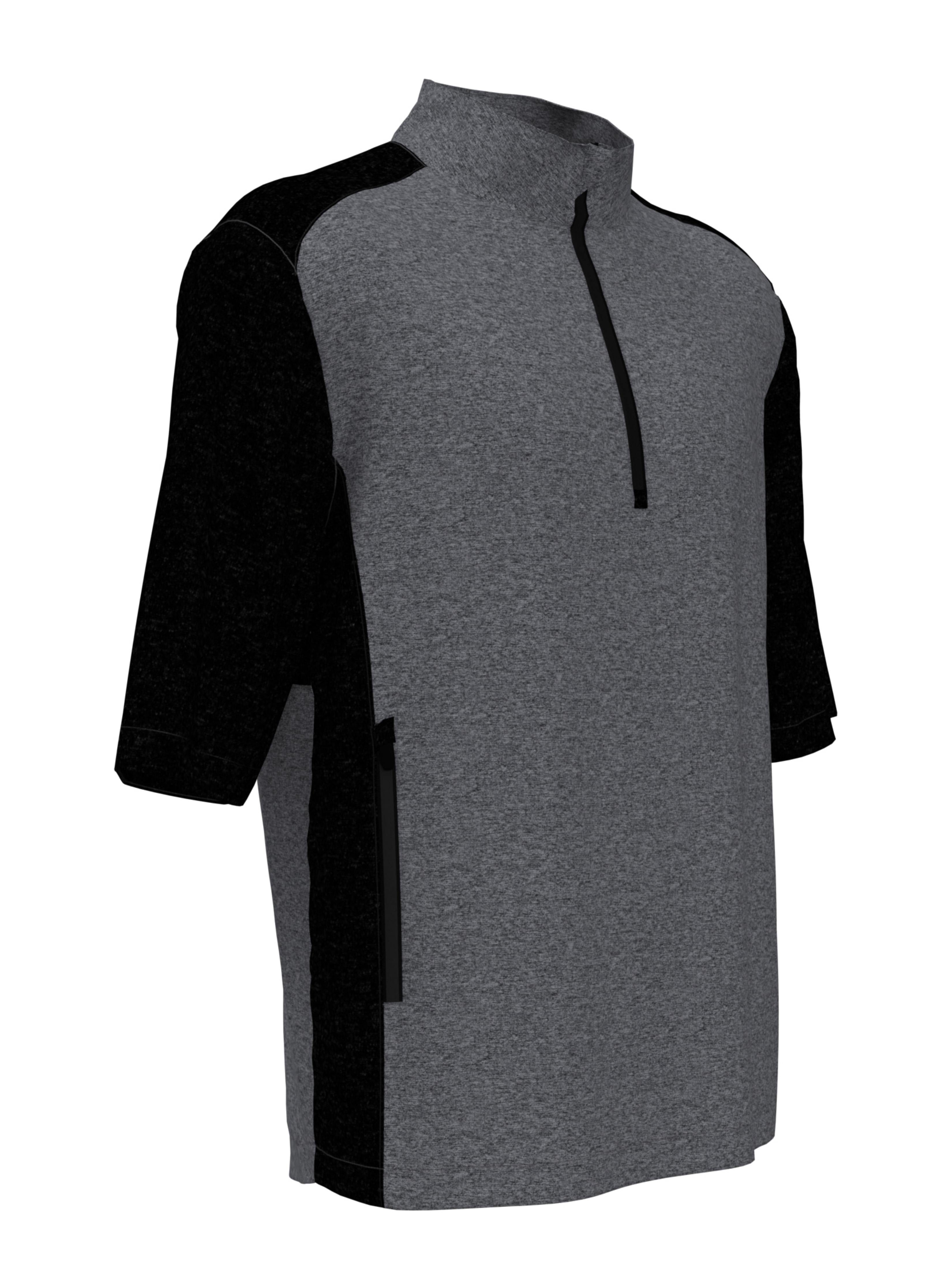 Men's Heather Blocked Half Zip Golf Pullover - Lightweight & Breathable Performance Shirt for Golfing, Running & Outdoor Activities
