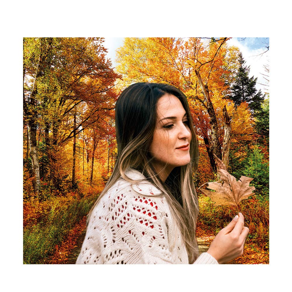 Natural Autumn Leaves Photography Backdrop 10x10FT - Realistic Fall Landscape Background for Studio, Baby Shower, Party Decor & Seasonal Photo Shoots - Perfect for Halloween, Thanksgiving & Family Portraits