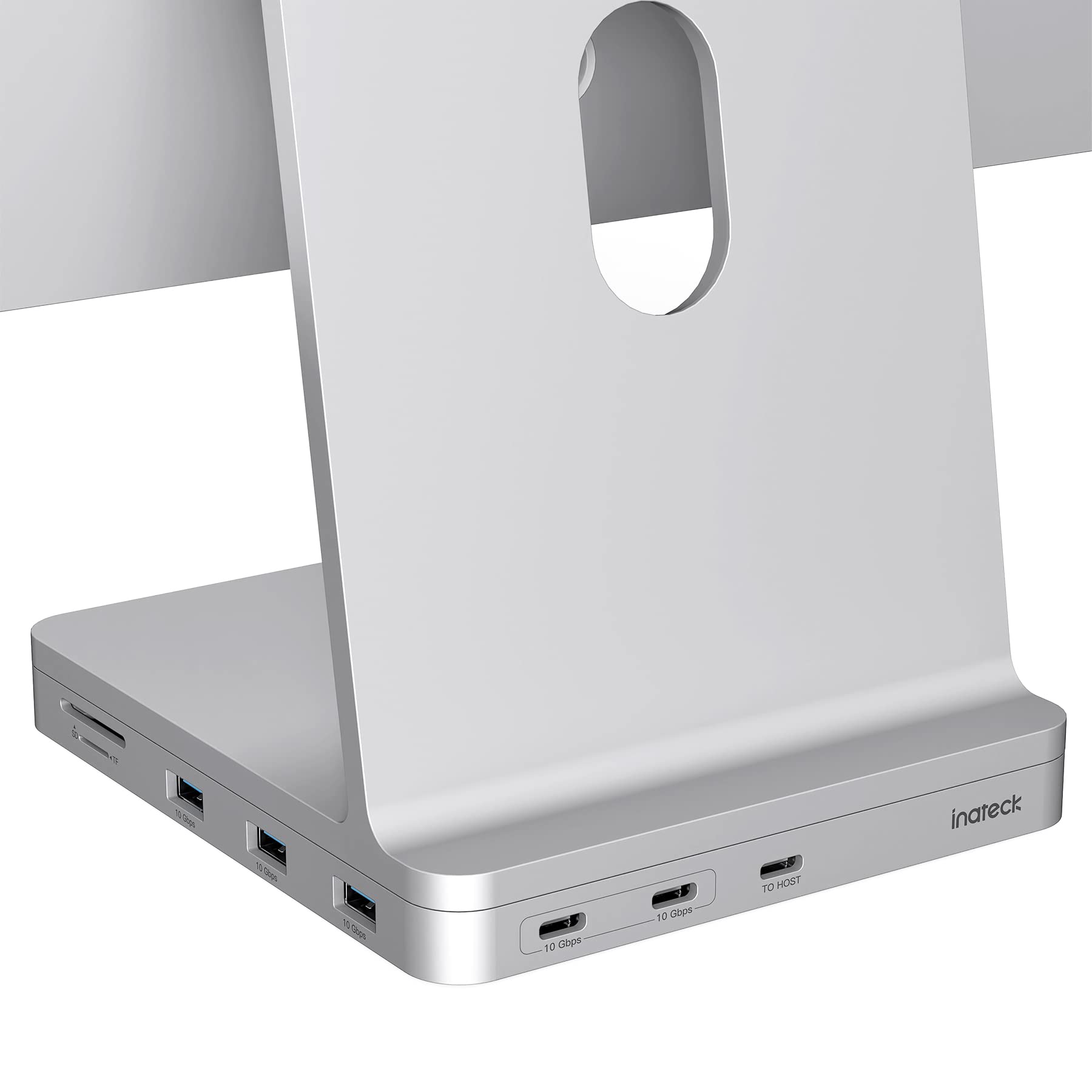 Inateck 8-in-1 Aluminum USB C Hub for iMac 24 Inch 2021/2023 - USB 3.2 Gen 2 Docking Station with NVMe SSD Enclosure, 10Gbps USB-C Port & SD/TF Card Reader - Perfect for Home Office, Video Editing & External Storage Expansion (Model DK2001)