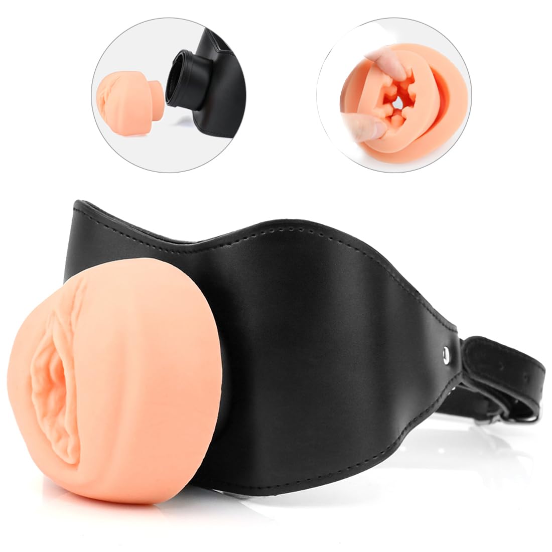 BDSM Ball Gag with Strap - Open Mouth Gag Restraint for Adults, Bondage Sex Toy for Couples & Solo Play - Perfect for Roleplay, Sensory Deprivation & BDSM Scenes