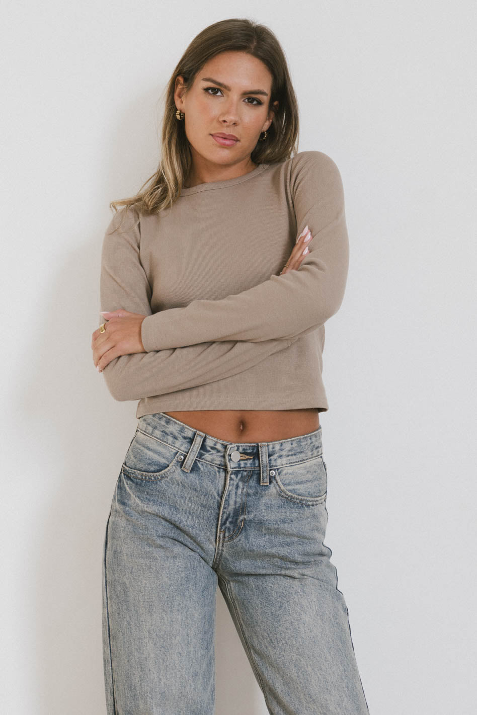 Hallie Women's Casual Taupe Top | Soft & Comfortable Blouse for Everyday Wear | Perfect for Work, Outings & Relaxation | FINAL SALE
