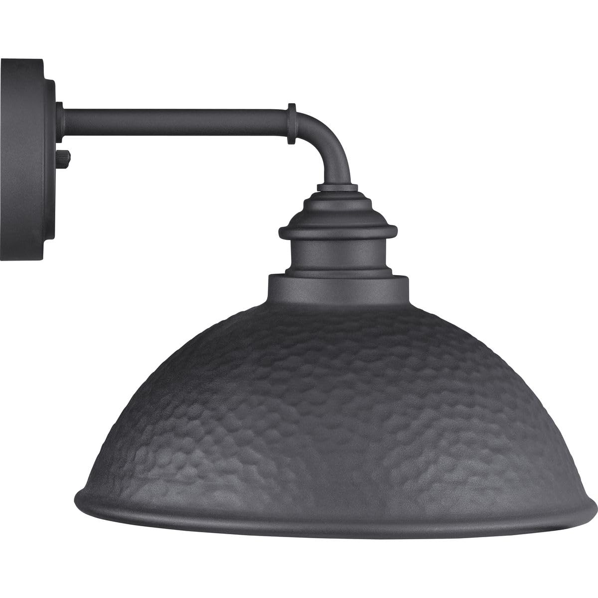 Progress Lighting Englewood Collection 1-Light Farmhouse Outdoor Wall Lantern - Textured Black Finish, 10.38x12x12 Inches - Perfect for Porch, Patio & Garden Lighting