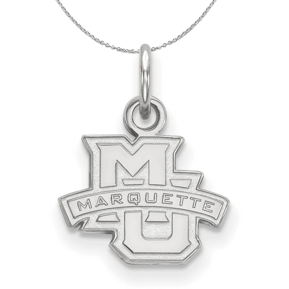 Sterling Silver MU Pendant Necklace - Elegant Tiny Jewelry for Daily Wear