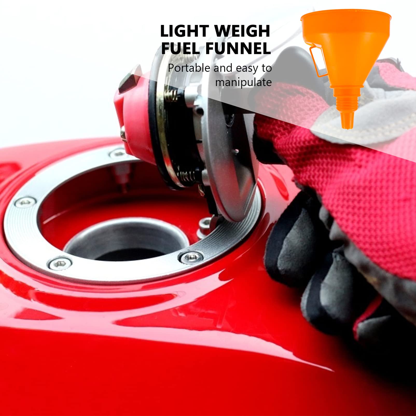 Wakauto 6-Piece Mini Funnel Set - Wide Mouth Plastic Funnels for Fuel, Kerosene & Coolant - Durable ABS Material - Perfect for Automotive Fluids, DIY Projects & Home Use