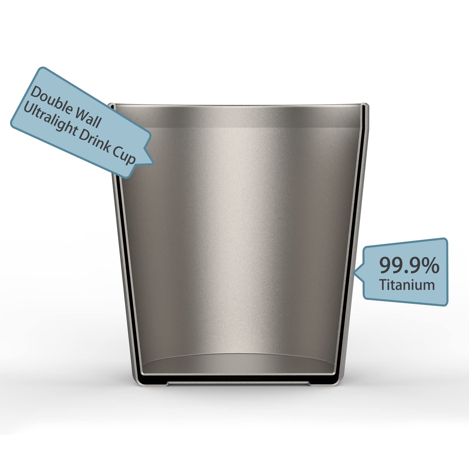 Premium Titanium Drinking Cup 200ml - Lightweight & Durable Camping Tumbler for Outdoor Adventures, Hiking, Travel & Daily Use