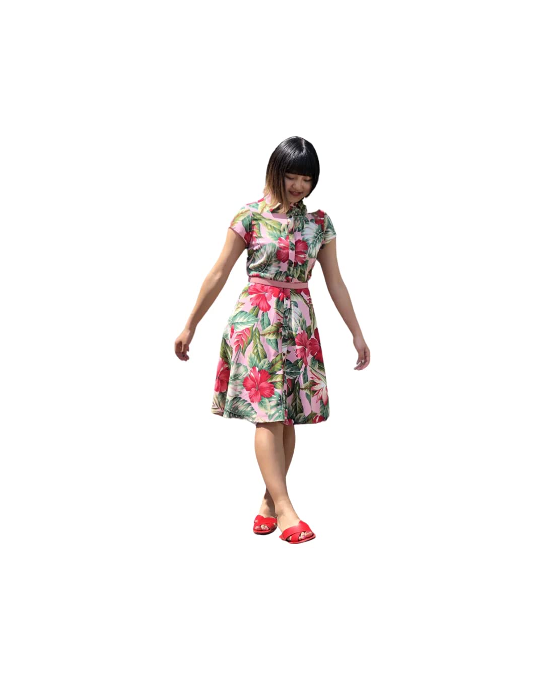 Royal Hawaiian Aloha Shirt Dress for Women - Floral Print Summer Beach Dress - Perfect for Vacation, Luau Party & Tropical Getaway