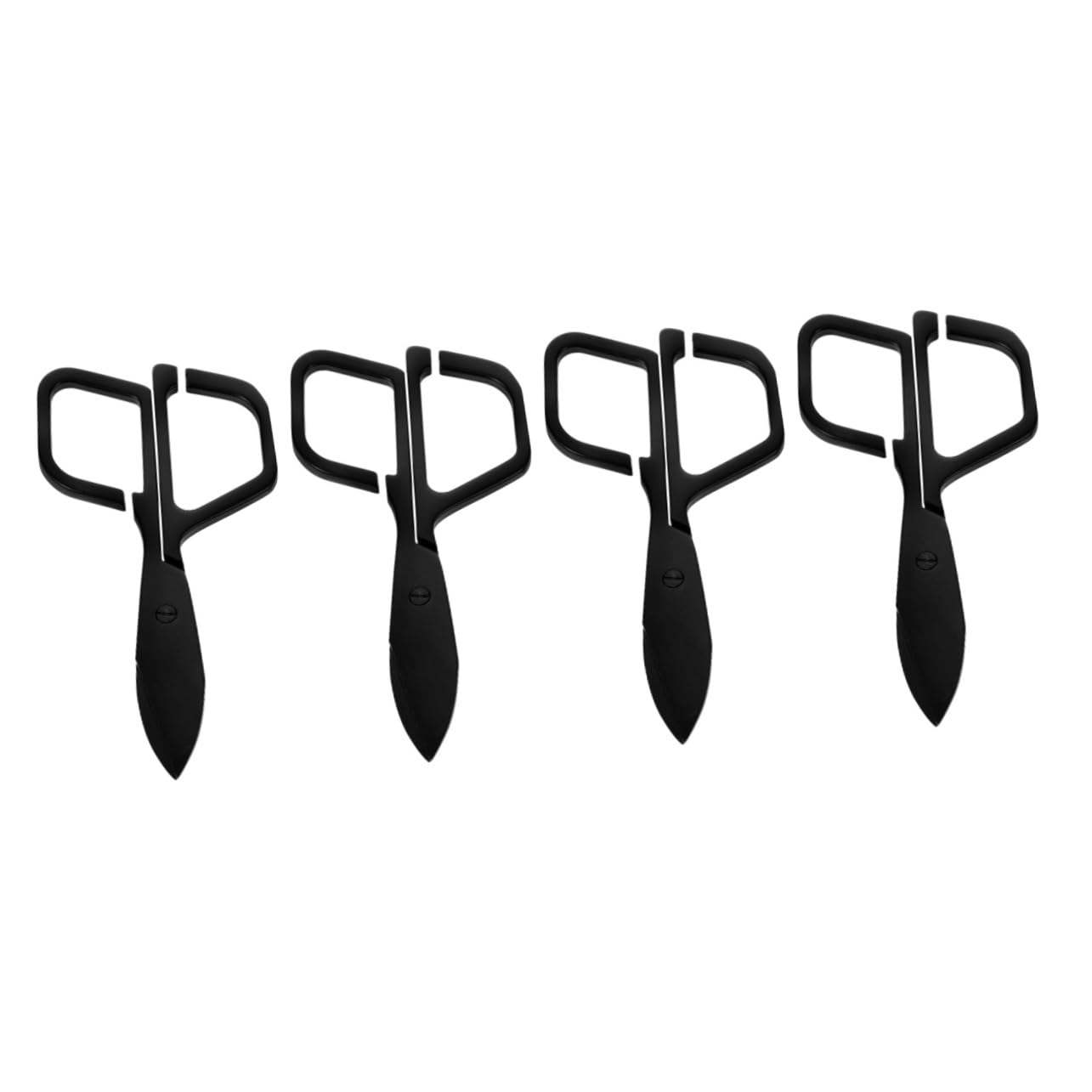 FOMIYES 4-Piece Stainless Steel Nose Hair Trimmer & Eyebrow Scissors Set - Precision Grooming Kit for Beard, Eyelashes, and Facial Hair Trimming - Perfect for Home, Travel, and Salon Use