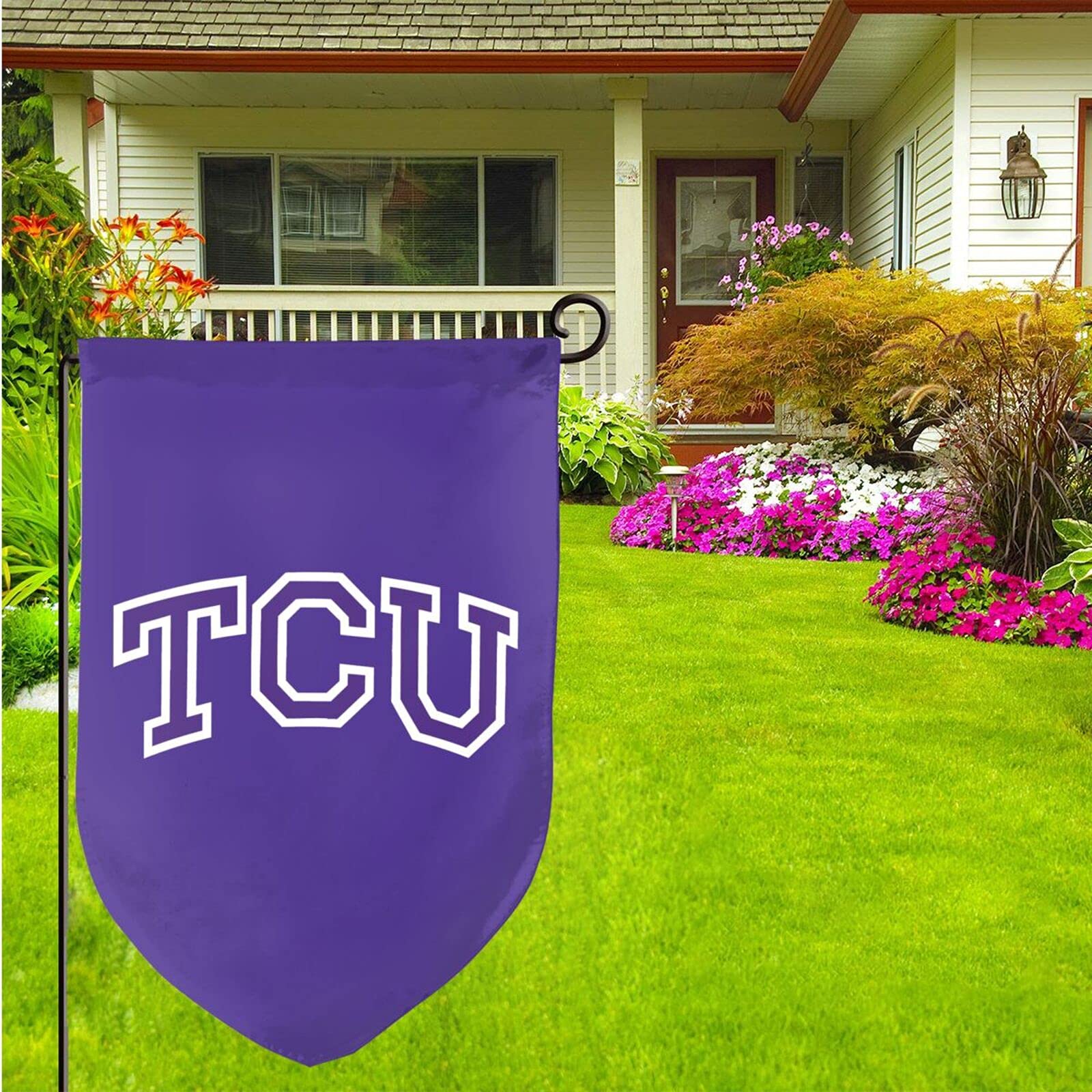 Texas Christian University TCU Garden Flag - Double Sided Outdoor Indoor Banner for Home, Yard, Porch Decor | Perfect for Game Day, Graduation & School Spirit
