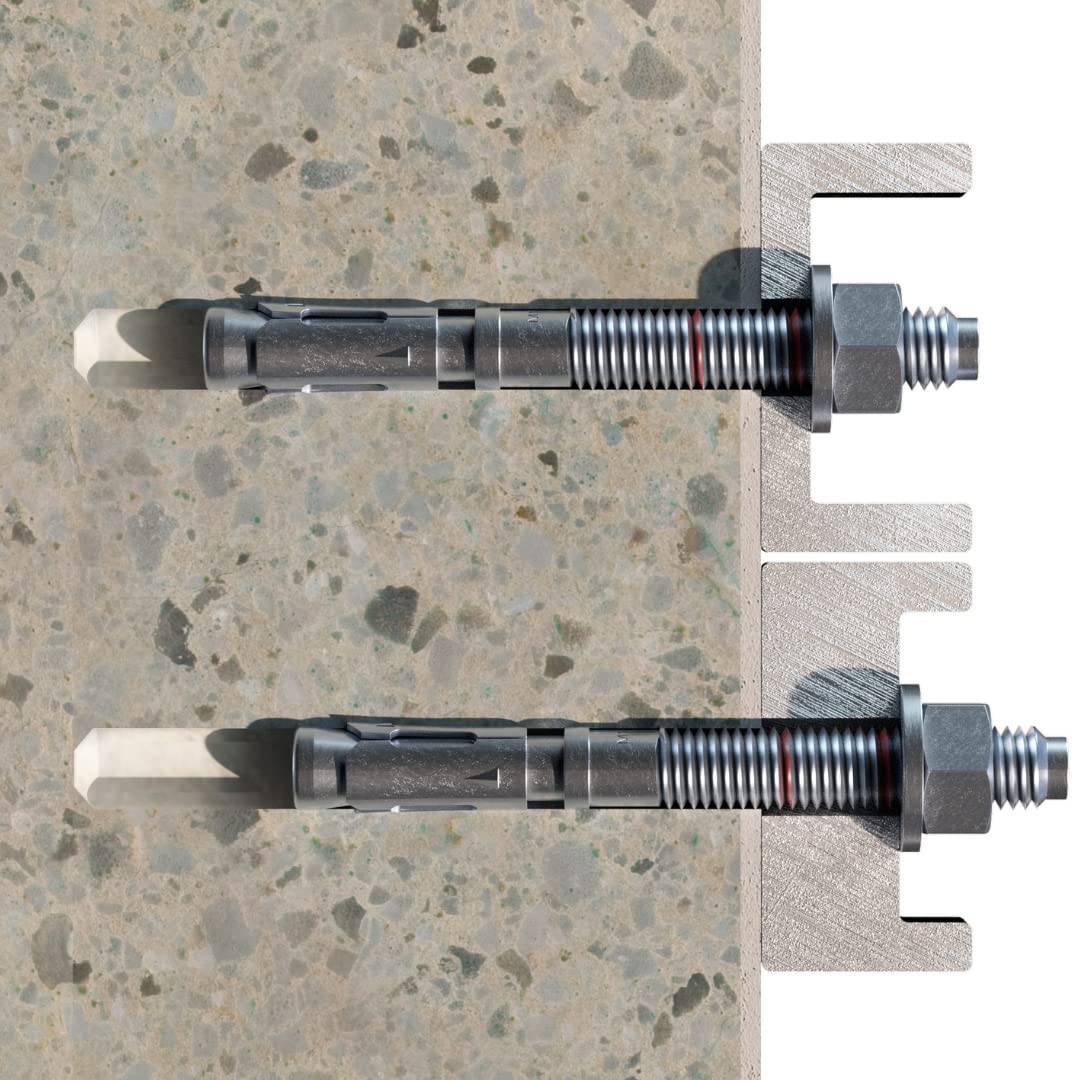 Heavy Duty Male Anchors - Pack of 50 High Load Fixing Systems with ETE Approved Option 7 Screw Coating (AH10210) - Perfect for Construction, Concrete Mounting & Structural Support
