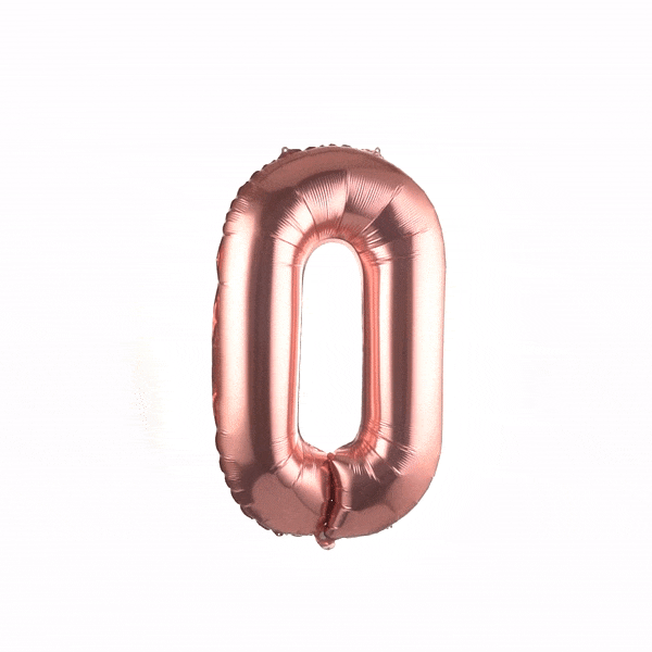Rose Gold Mylar Letter O Balloon - 40